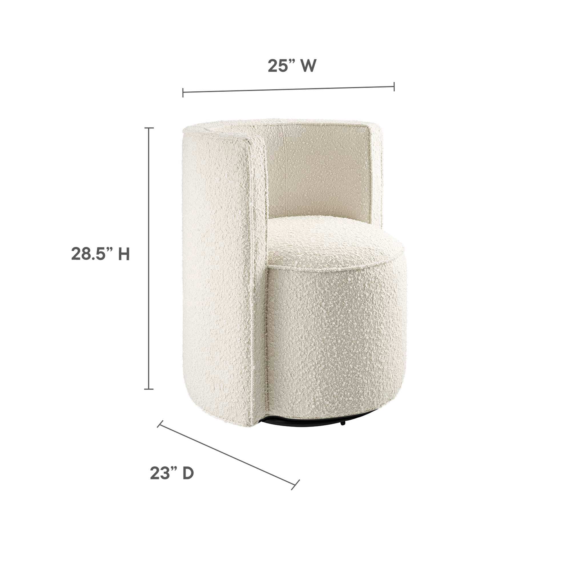 Della Boucle Fabric Swivel Chair by Modway - Best Buy Furniture