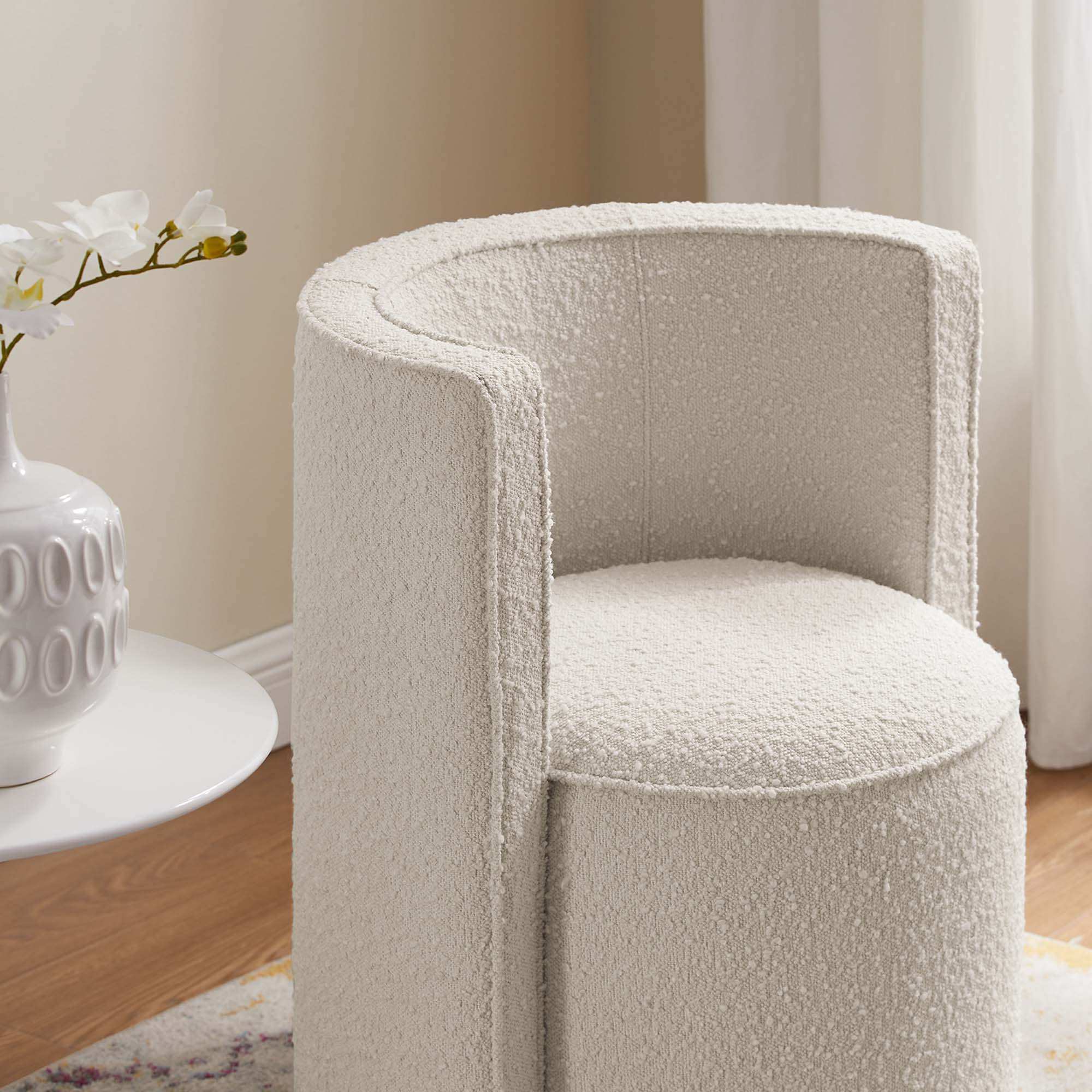 Della Boucle Fabric Swivel Chair - Best Buy Furniture