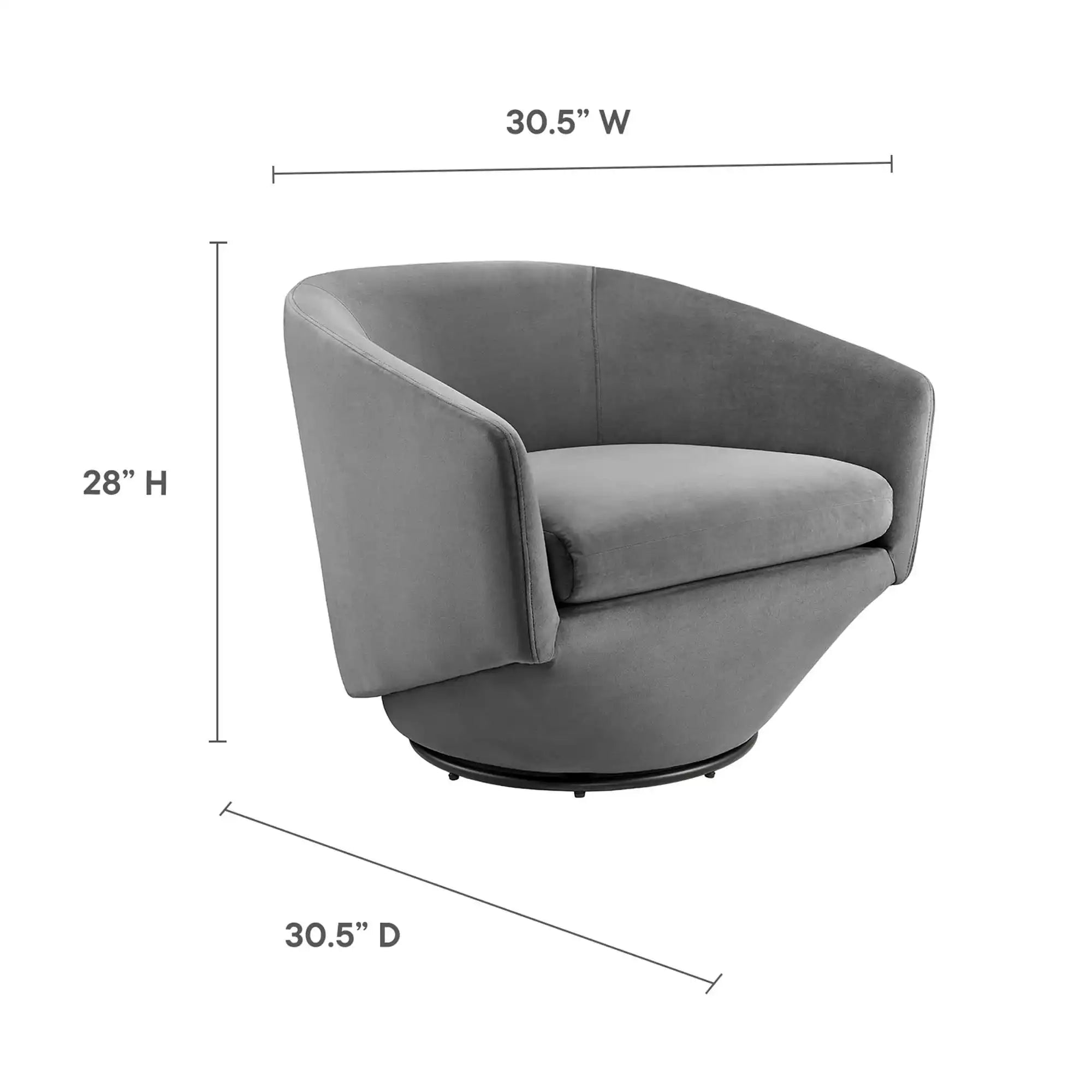 Series Performance Velvet Fabric Swivel Chair by Modway - Best Buy Furniture