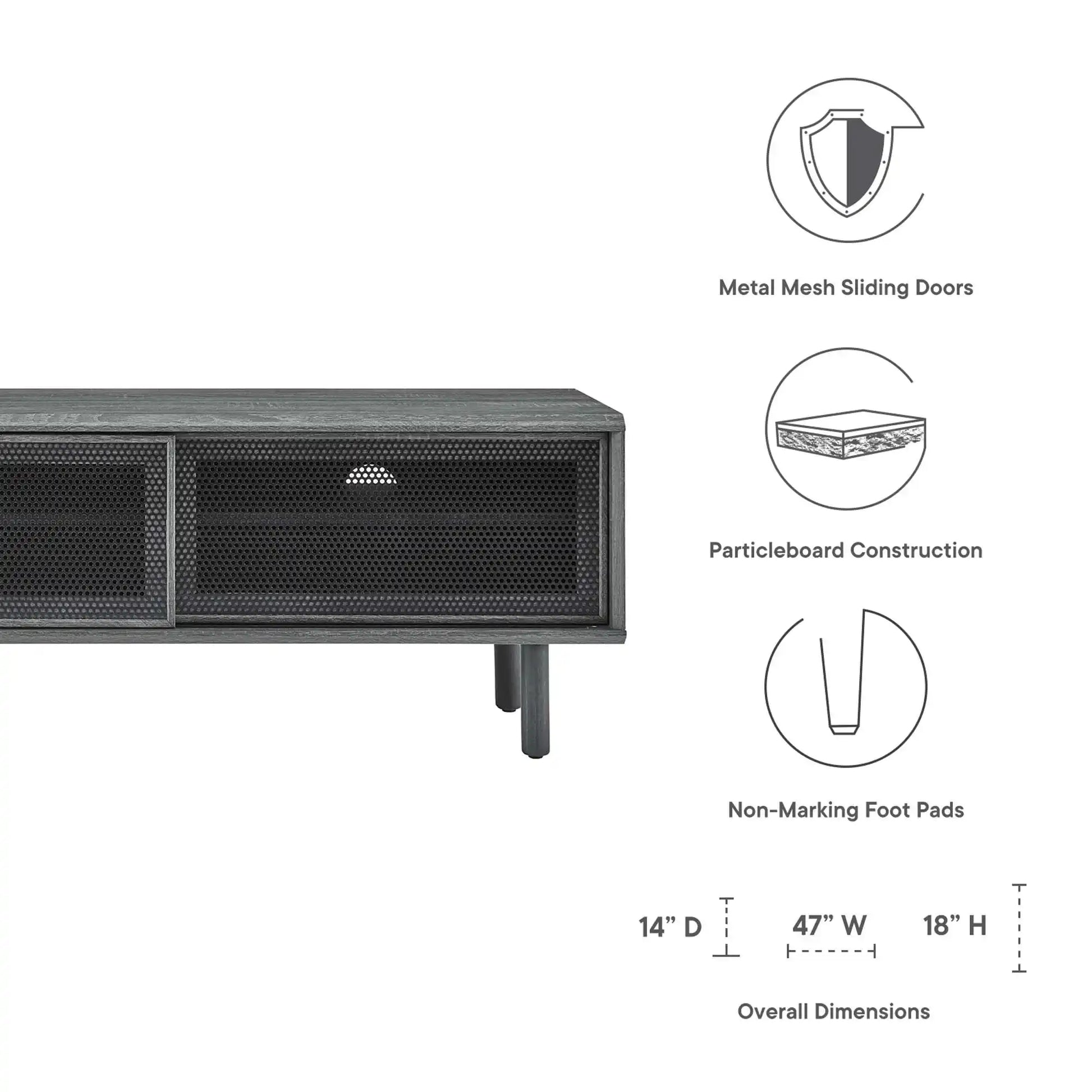 Kurtis 47" TV Stand by Modway - Best Buy Furniture