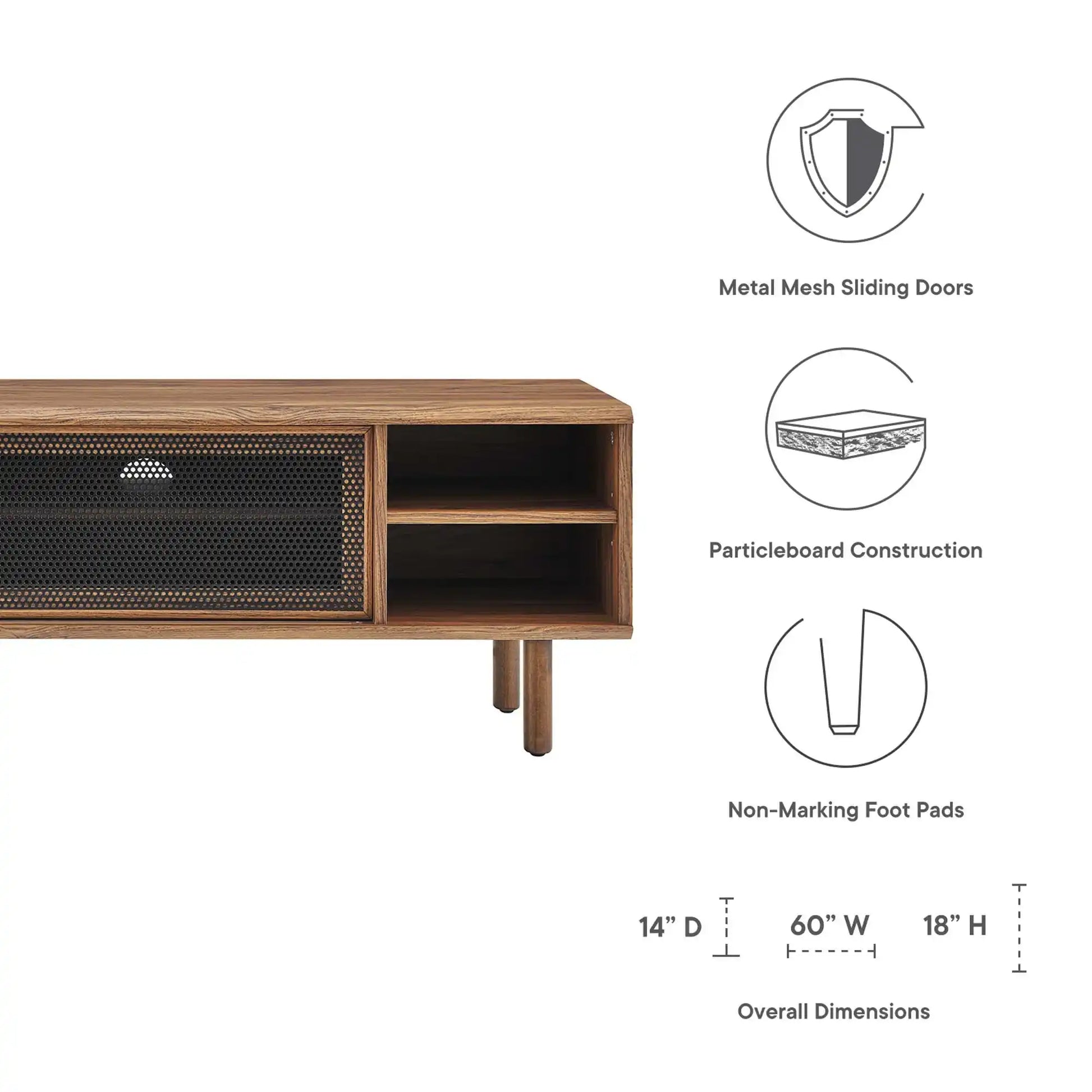 Kurtis 60" TV Stand by Modway - Best Buy Furniture