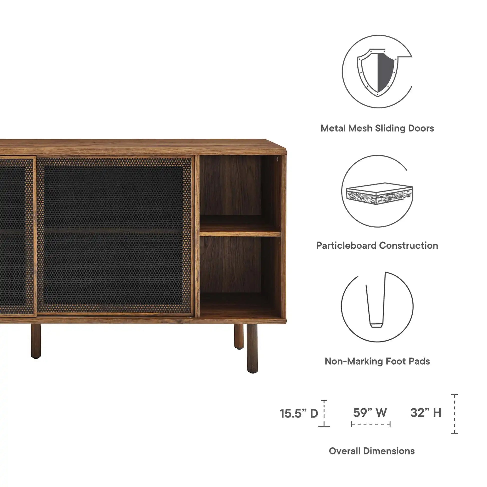 Kurtis 59" Sideboard by Modway - Best Buy Furniture