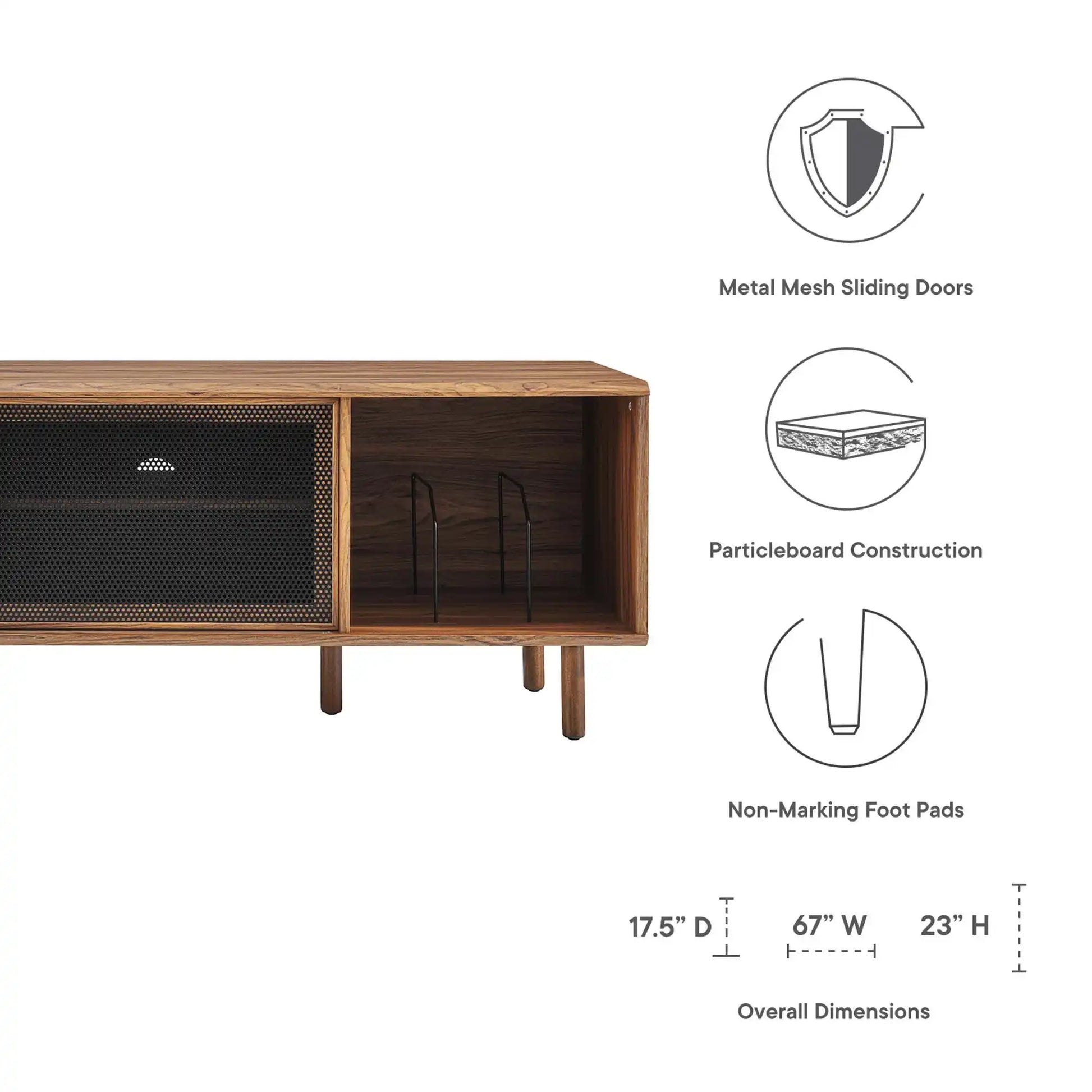 Kurtis 67" TV and Vinyl Record Stand by Modway - Best Buy Furniture
