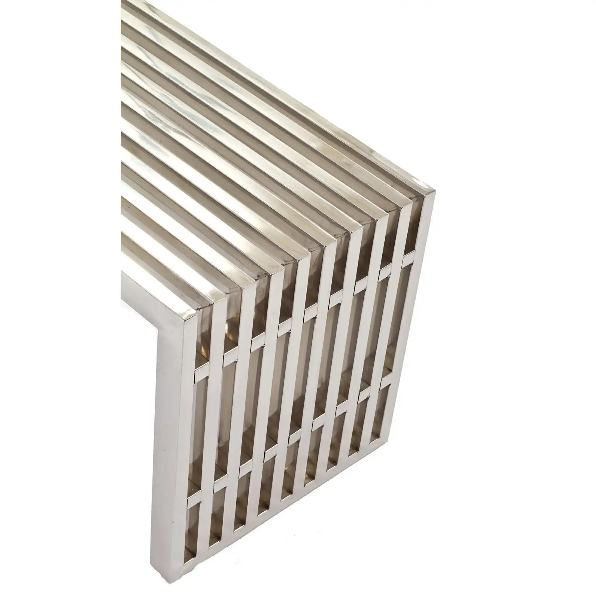Gridiron Medium Stainless Steel Bench by Modway - Best Buy Furniture