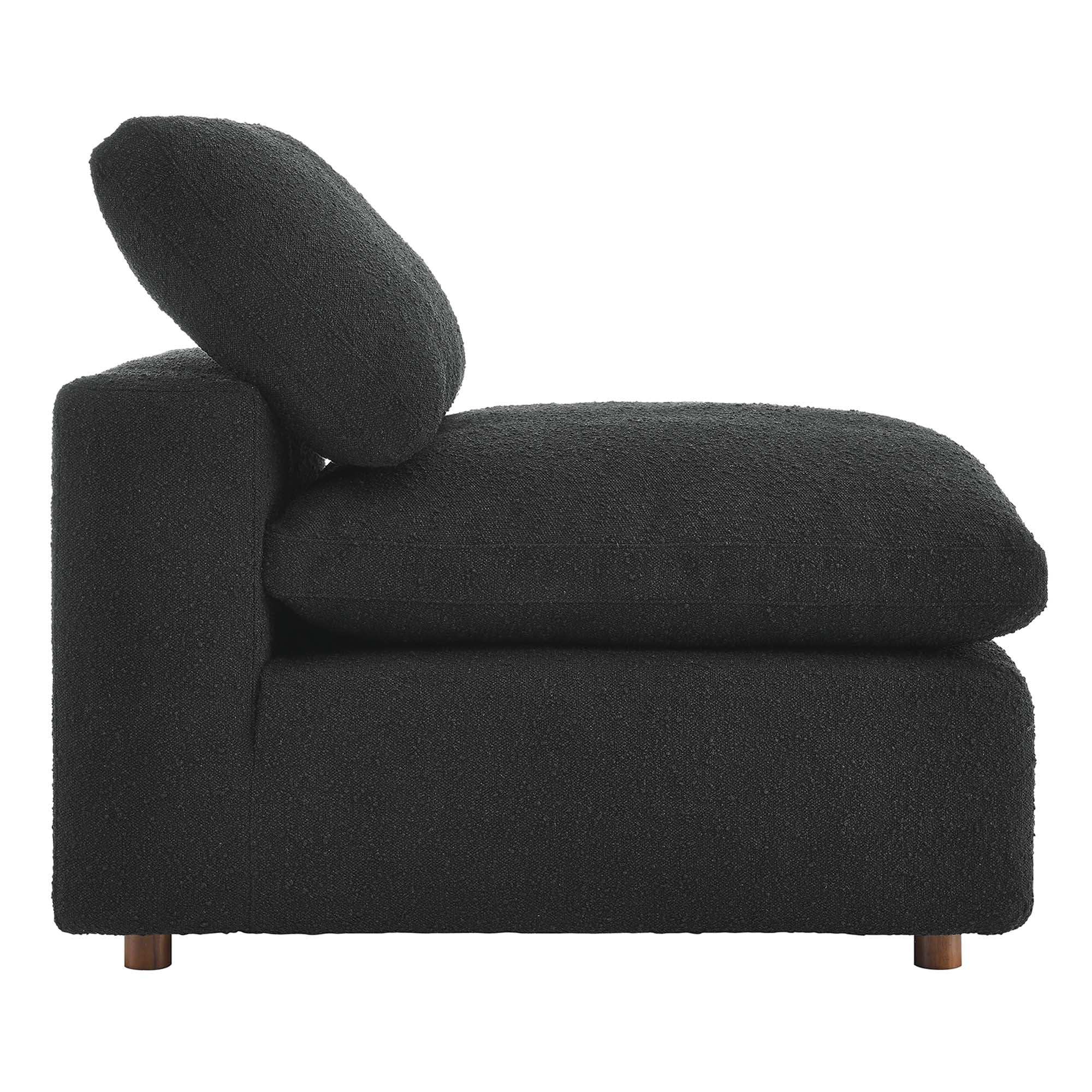 Commix Down Filled Overstuffed Boucle Fabric Armless Chair by Modway - Best Buy Furniture