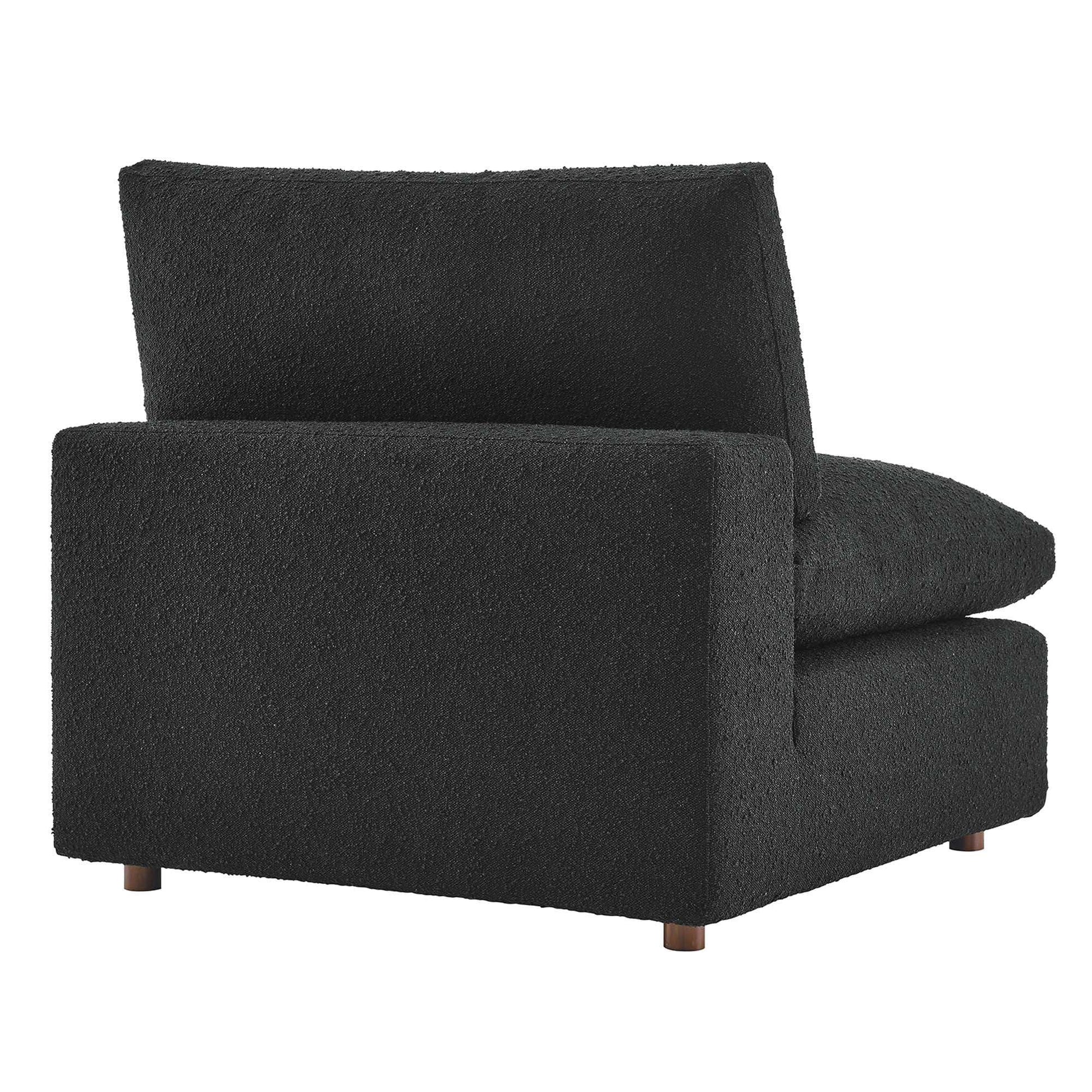 Commix Down Filled Overstuffed Boucle Fabric Armless Chair by Modway - Best Buy Furniture