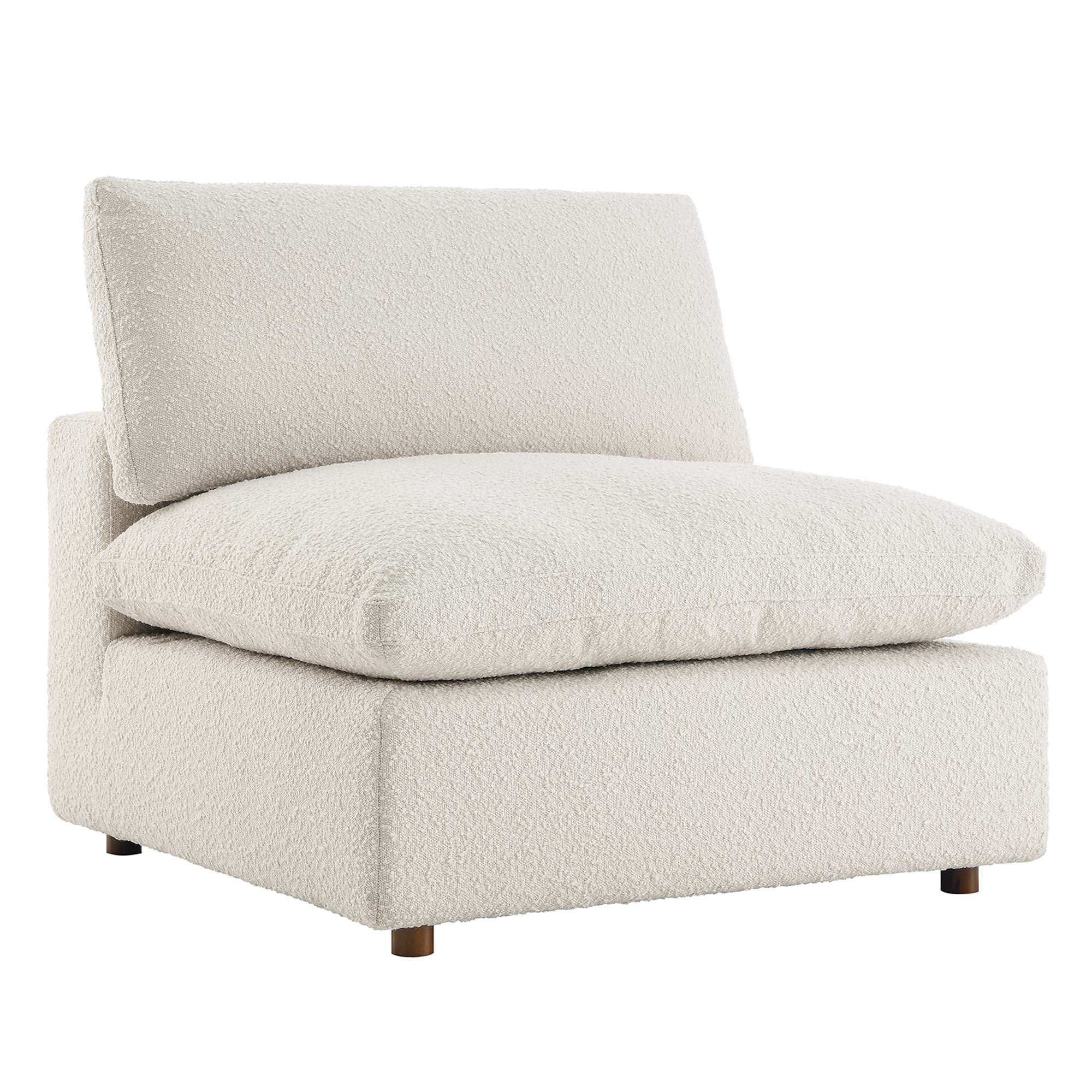 Commix Down Filled Overstuffed Boucle Fabric Armless Chair by Modway - Best Buy Furniture