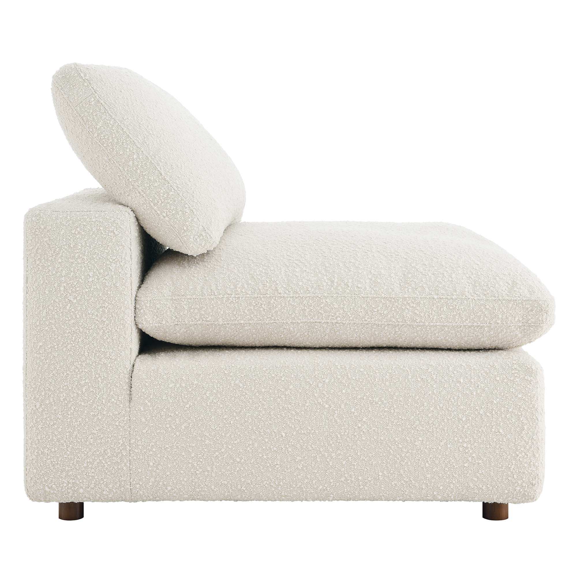 Commix Down Filled Overstuffed Boucle Fabric Armless Chair by Modway - Best Buy Furniture