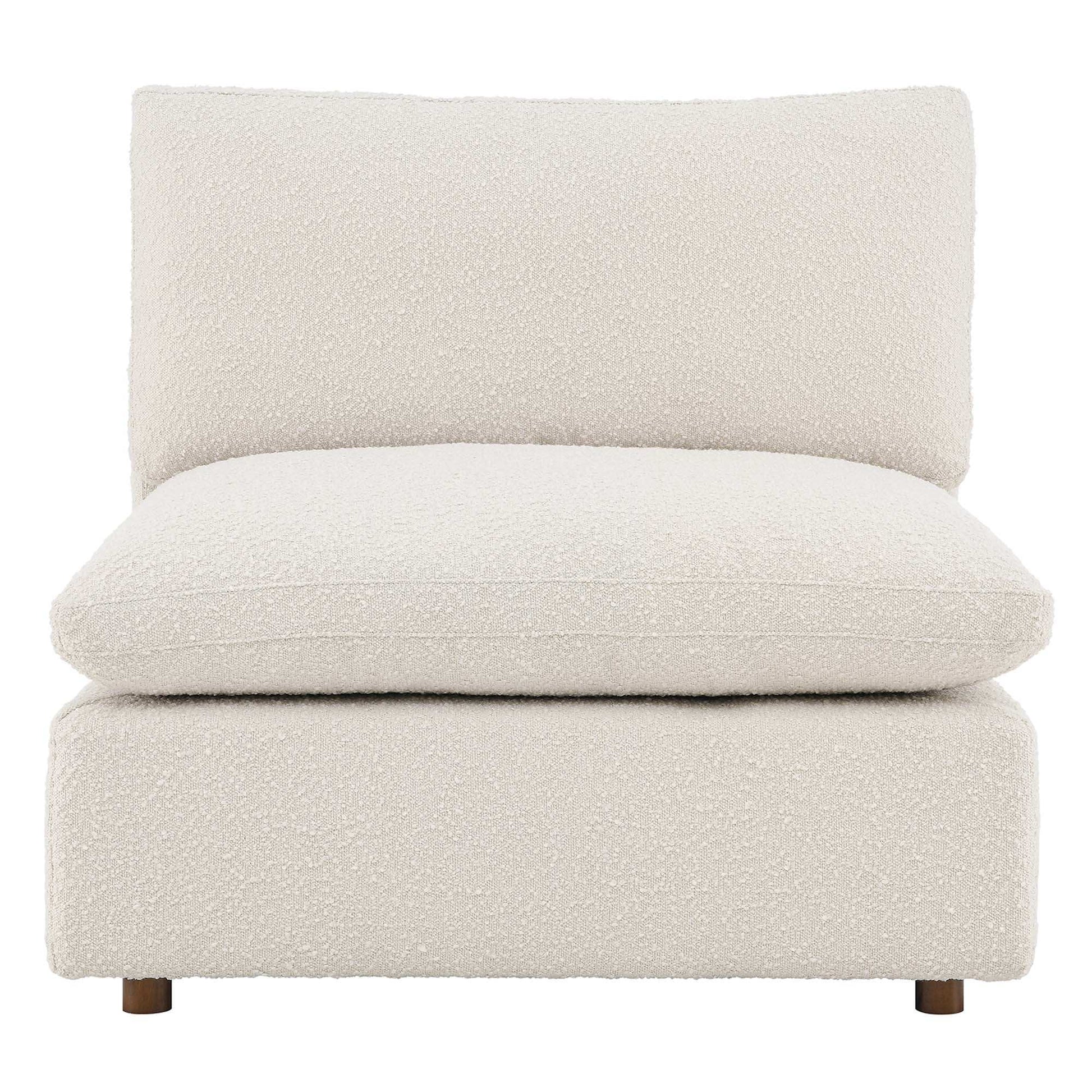 Commix Down Filled Overstuffed Boucle Fabric Armless Chair by Modway - Best Buy Furniture