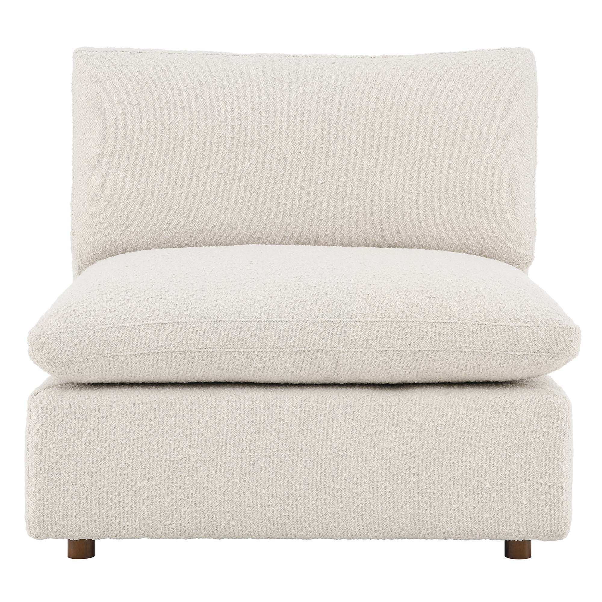 Commix Down Filled Overstuffed Boucle Fabric Armless Chair by Modway - Best Buy Furniture