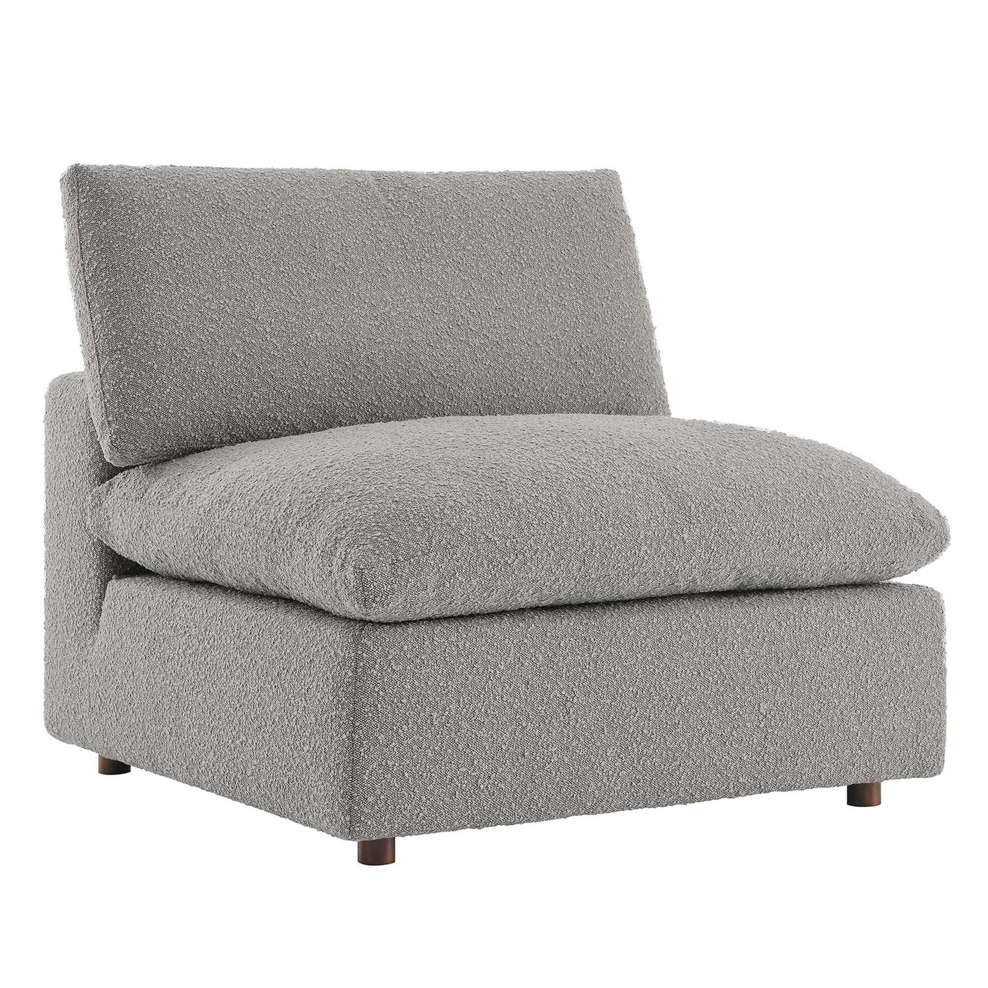 Commix Down Filled Overstuffed Boucle Fabric Armless Chair by Modway - Best Buy Furniture