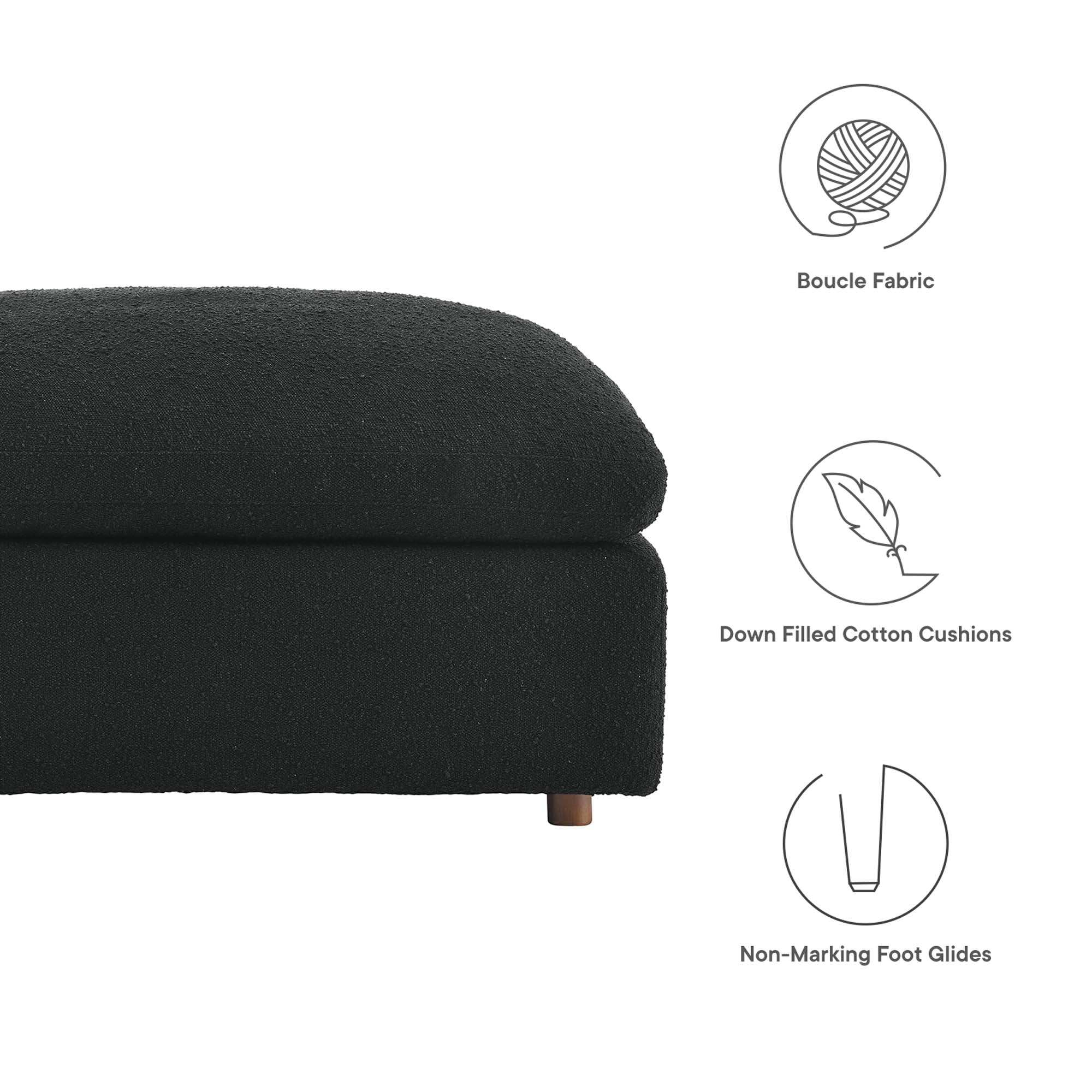 Commix Down Filled Overstuffed Boucle Fabric Ottoman by Modway - Best Buy Furniture