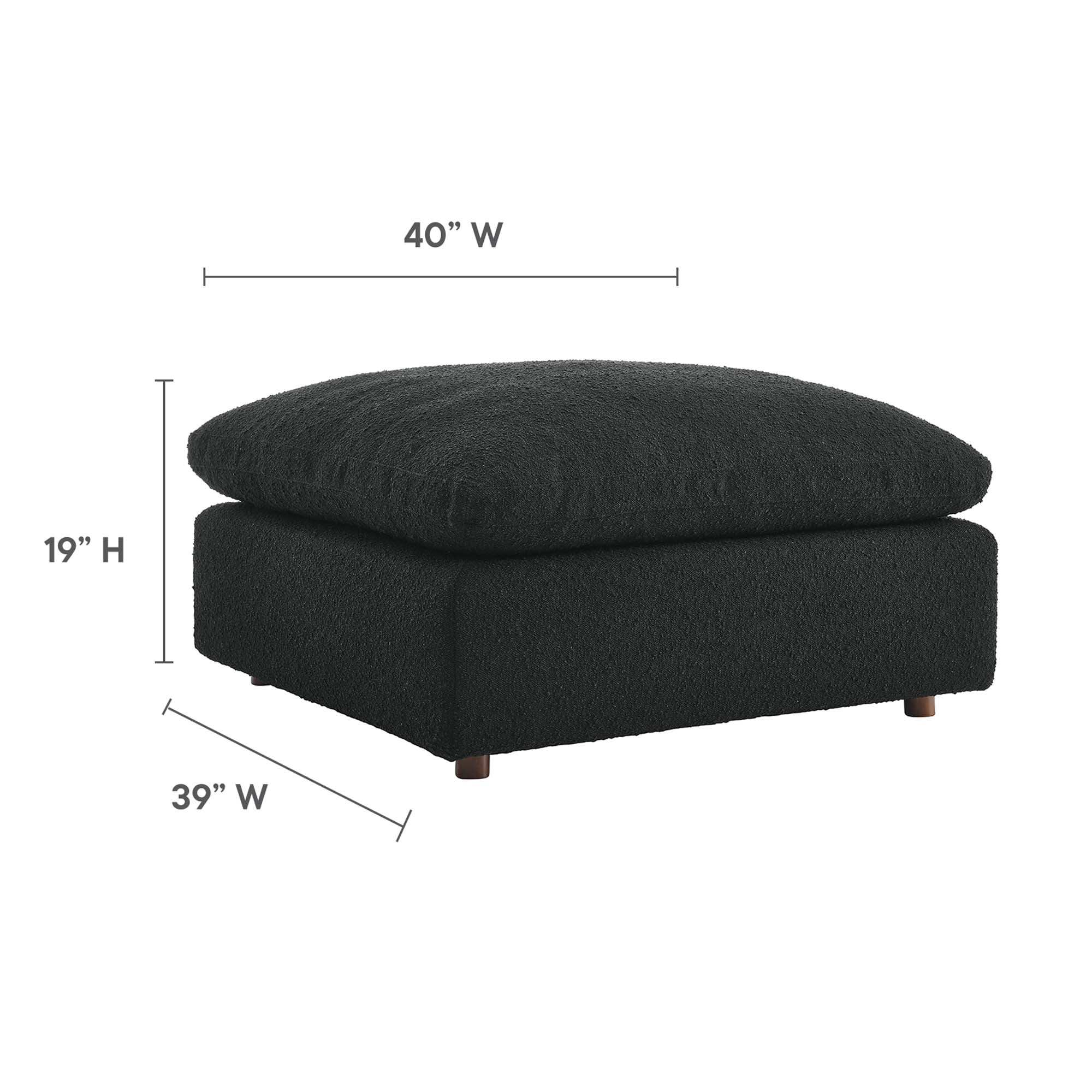 Commix Down Filled Overstuffed Boucle Fabric Ottoman by Modway - Best Buy Furniture
