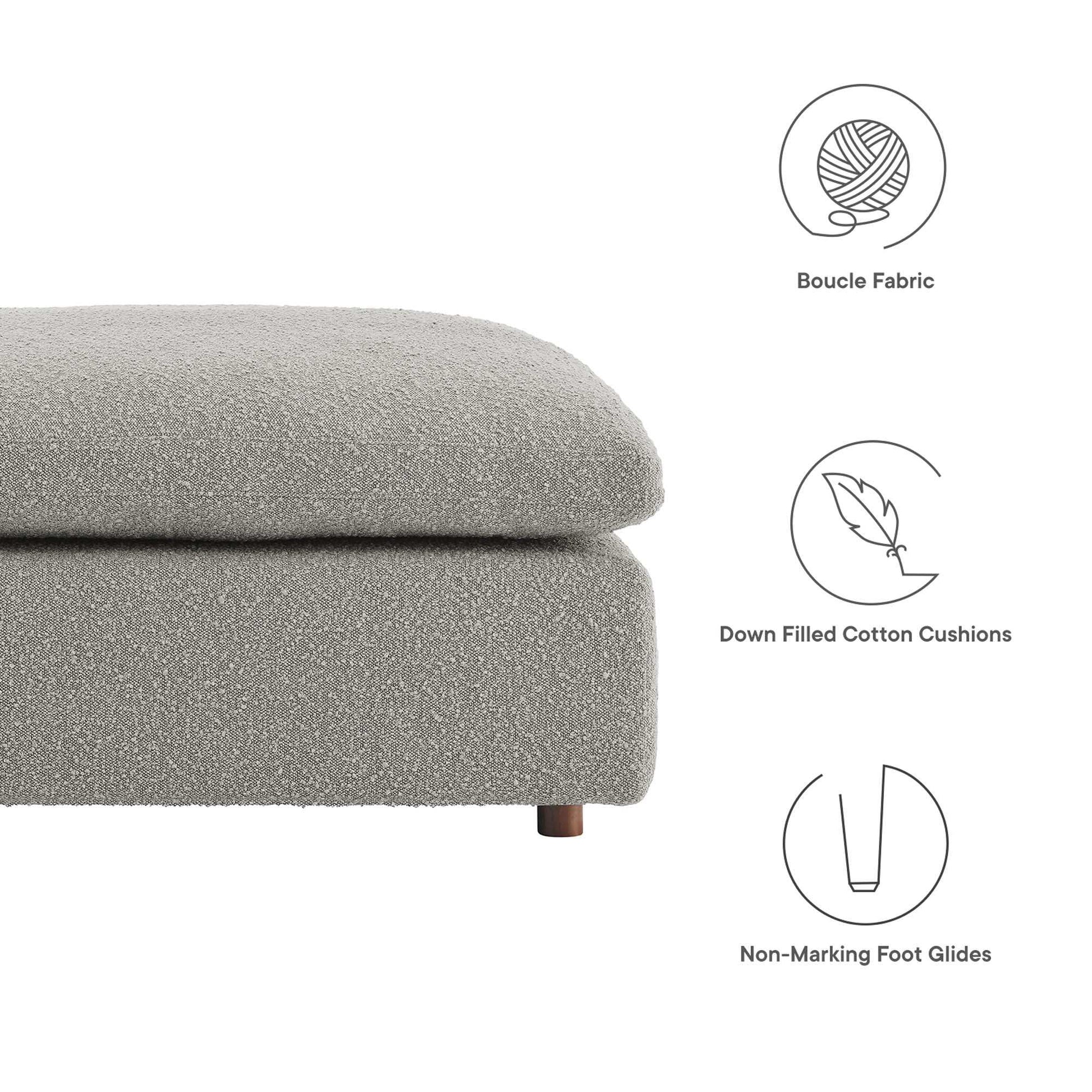 Commix Down Filled Overstuffed Boucle Fabric Ottoman by Modway - Best Buy Furniture