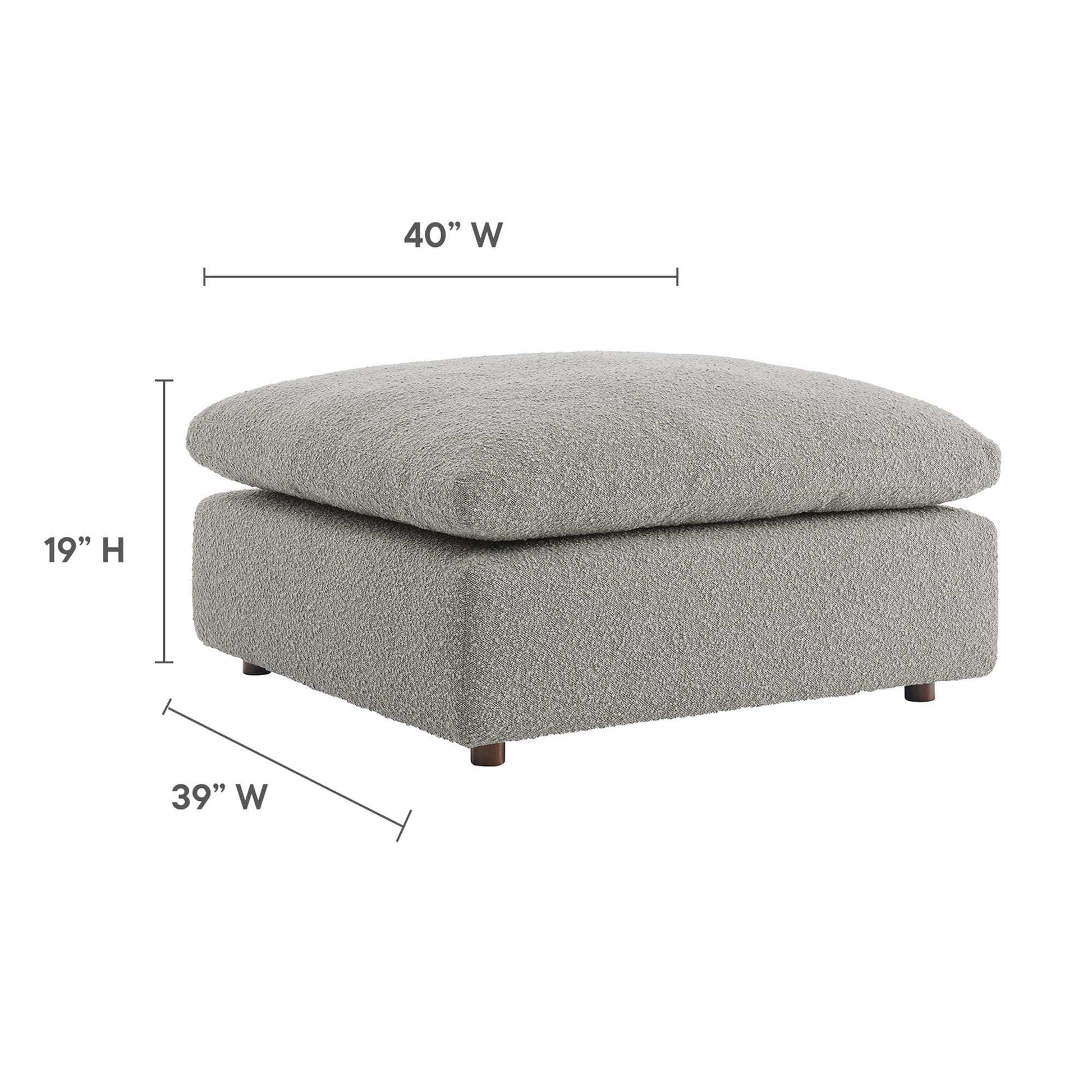 Commix Down Filled Overstuffed Boucle Fabric Ottoman by Modway - Best Buy Furniture
