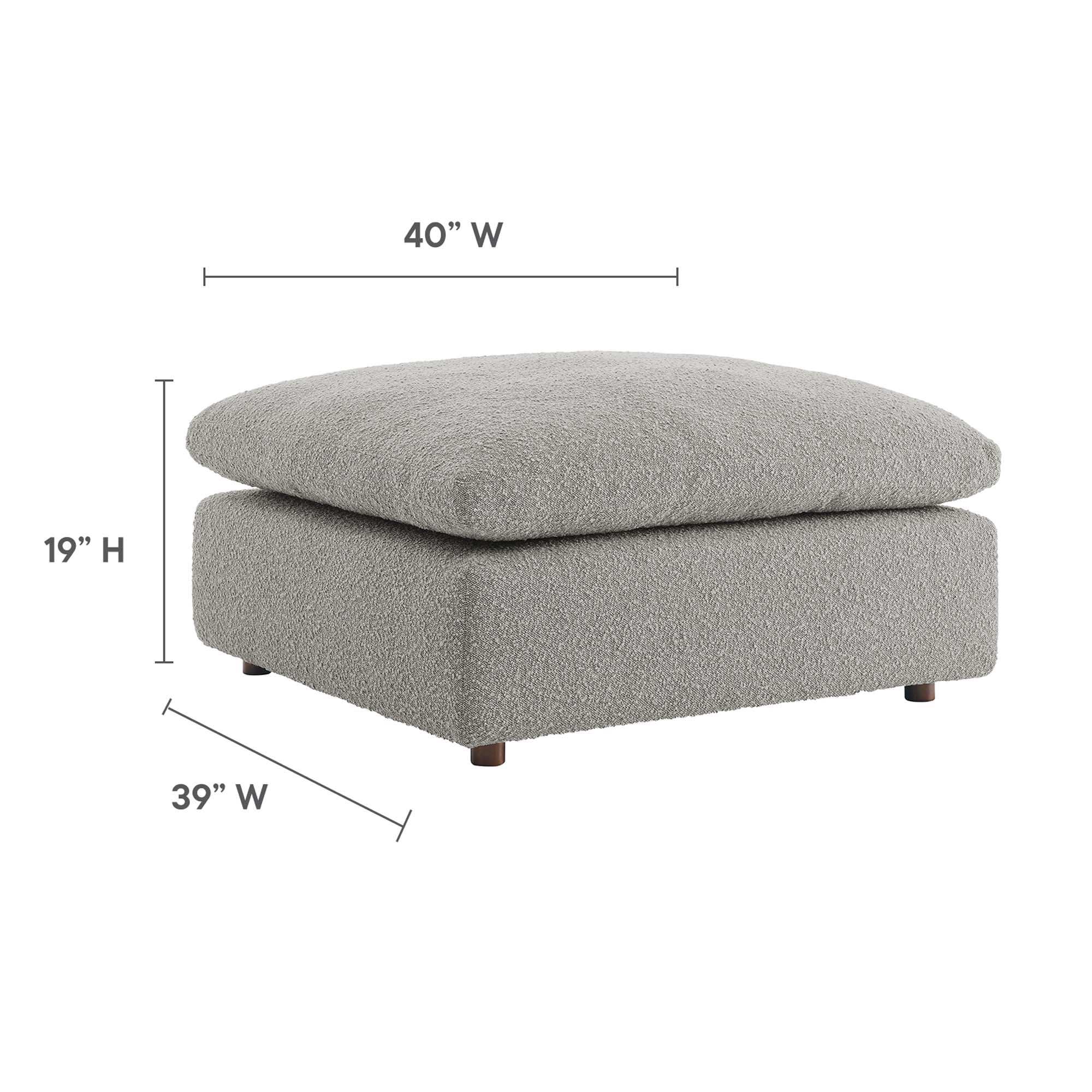 Commix Down Filled Overstuffed Boucle Fabric Ottoman by Modway - Best Buy Furniture