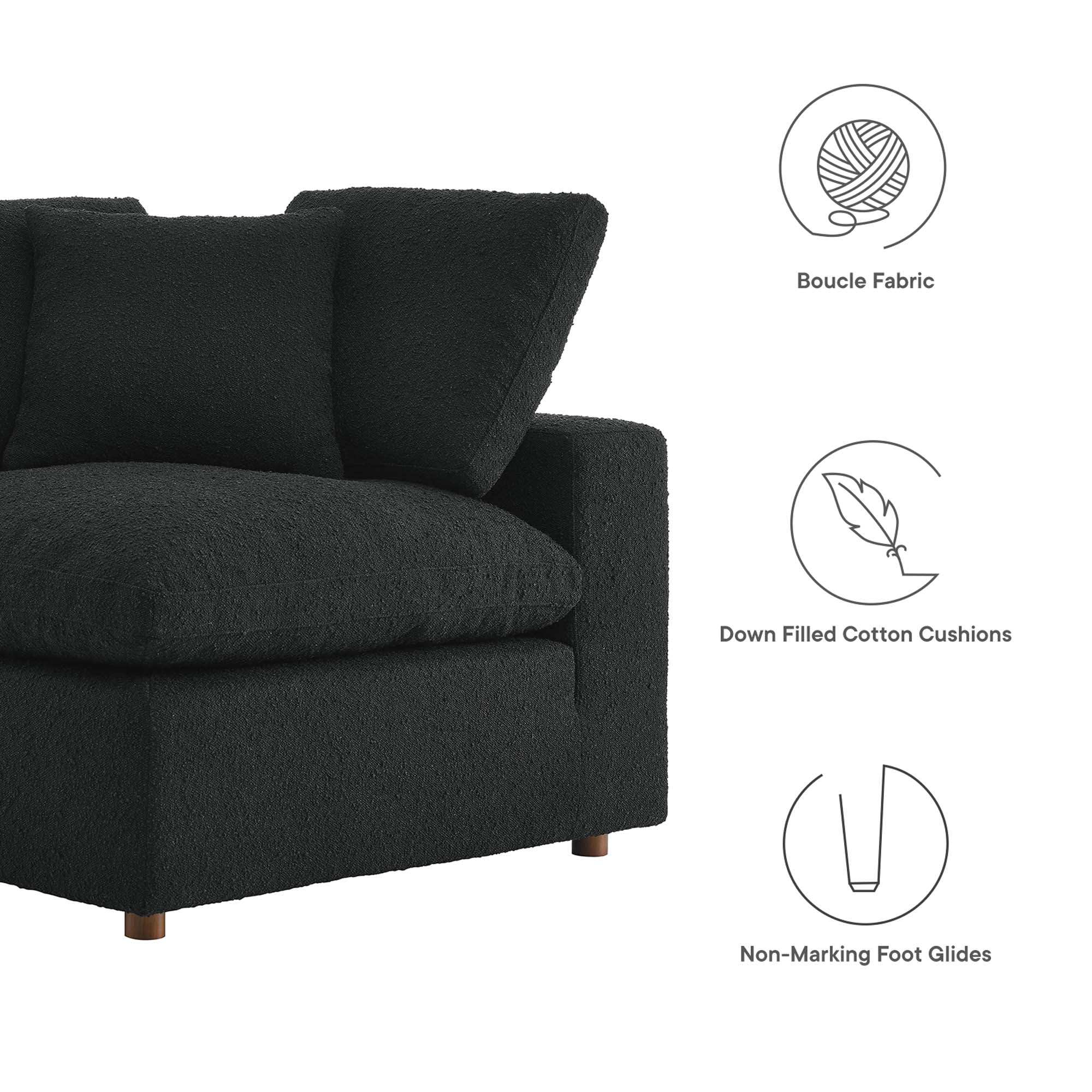 Commix Down Filled Overstuffed Boucle Fabric Corner Chair by Modway - Best Buy Furniture