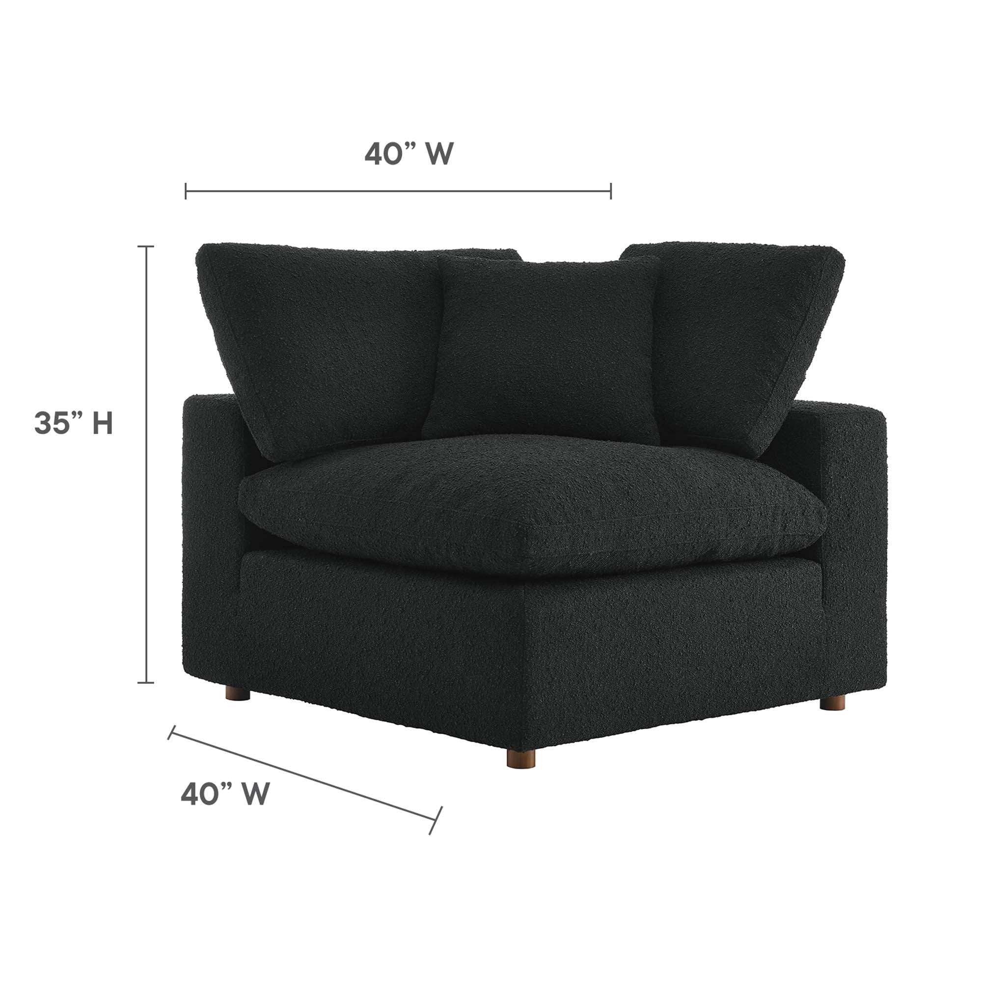 Commix Down Filled Overstuffed Boucle Fabric Corner Chair by Modway - Best Buy Furniture