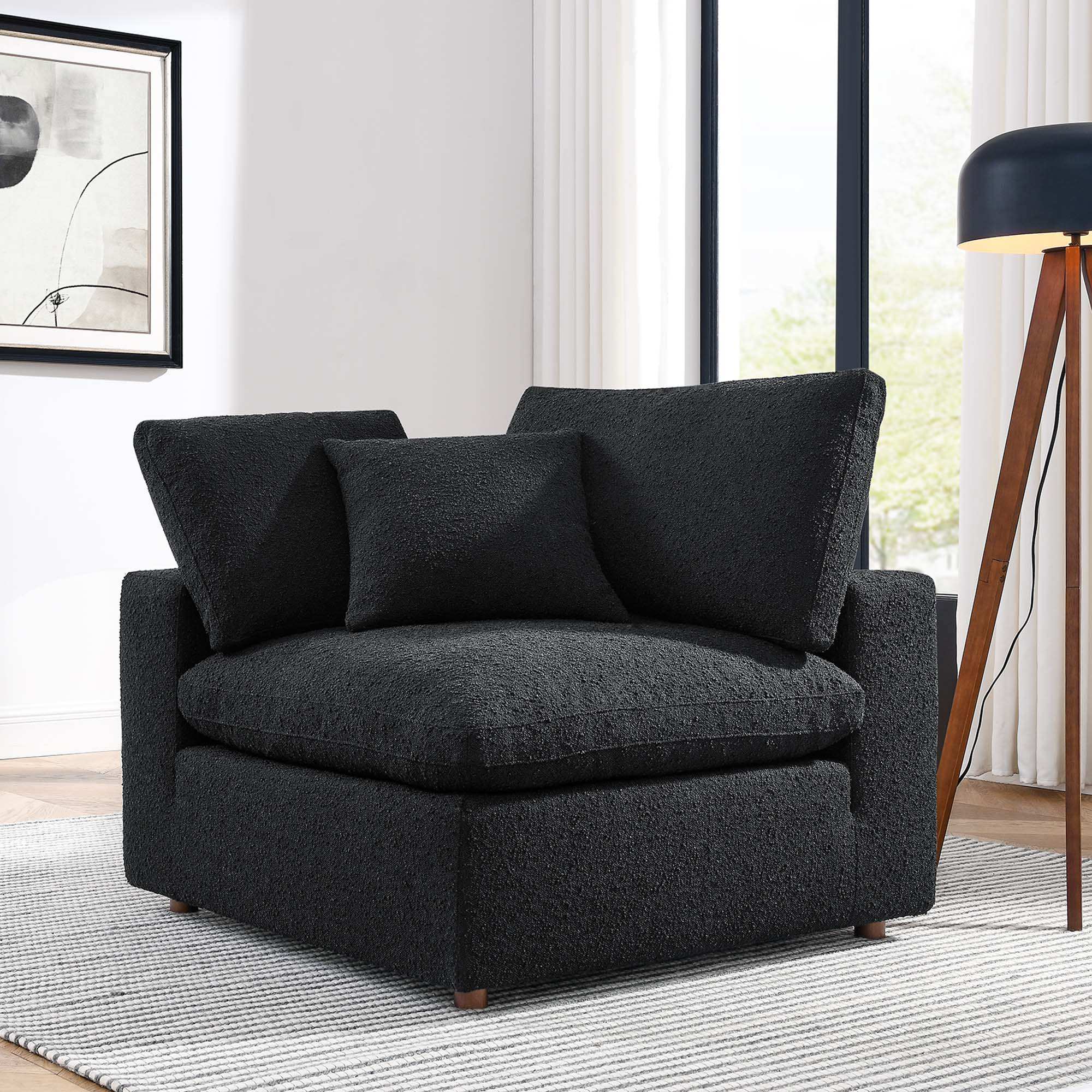 Commix Down Filled Overstuffed Boucle Fabric Corner Chair by Modway - Best Buy Furniture