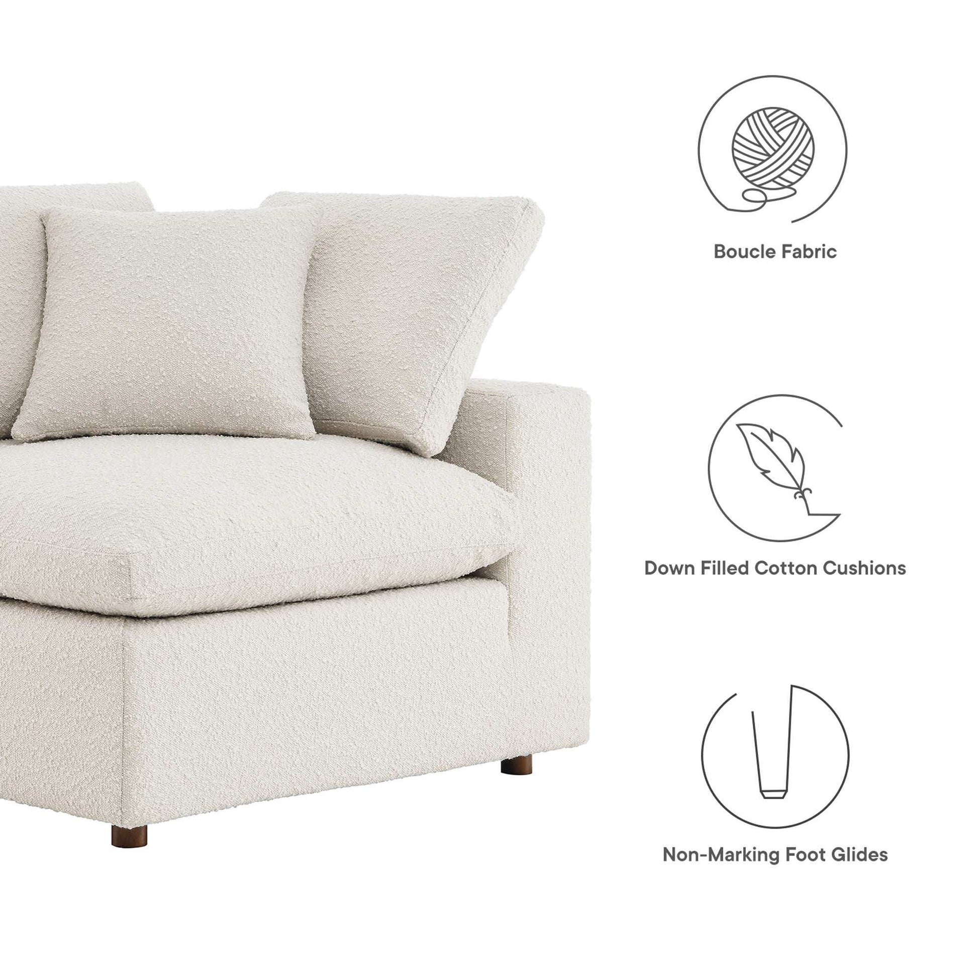 Commix Down Filled Overstuffed Boucle Fabric Corner Chair by Modway - Best Buy Furniture