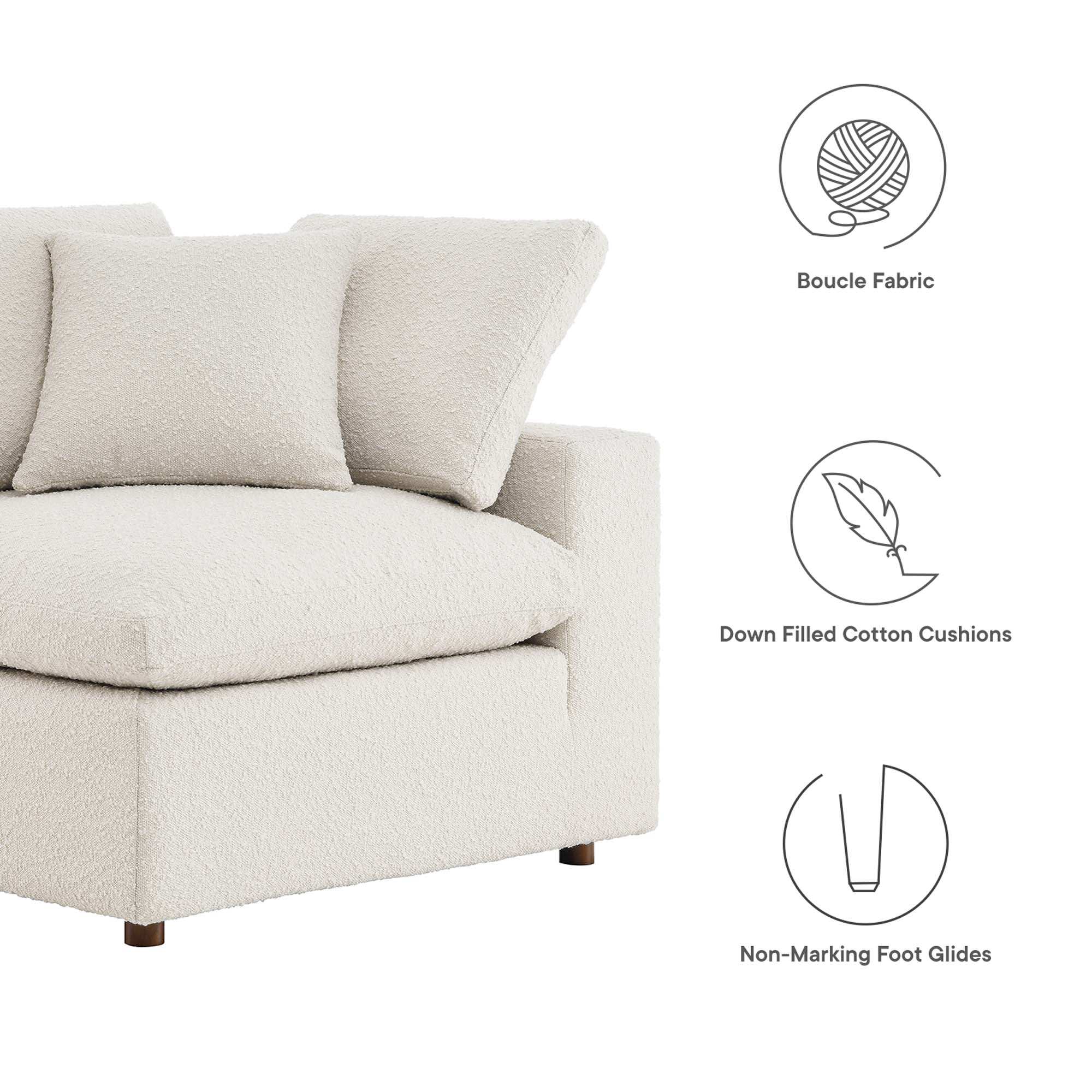 Commix Down Filled Overstuffed Boucle Fabric Corner Chair by Modway - Best Buy Furniture