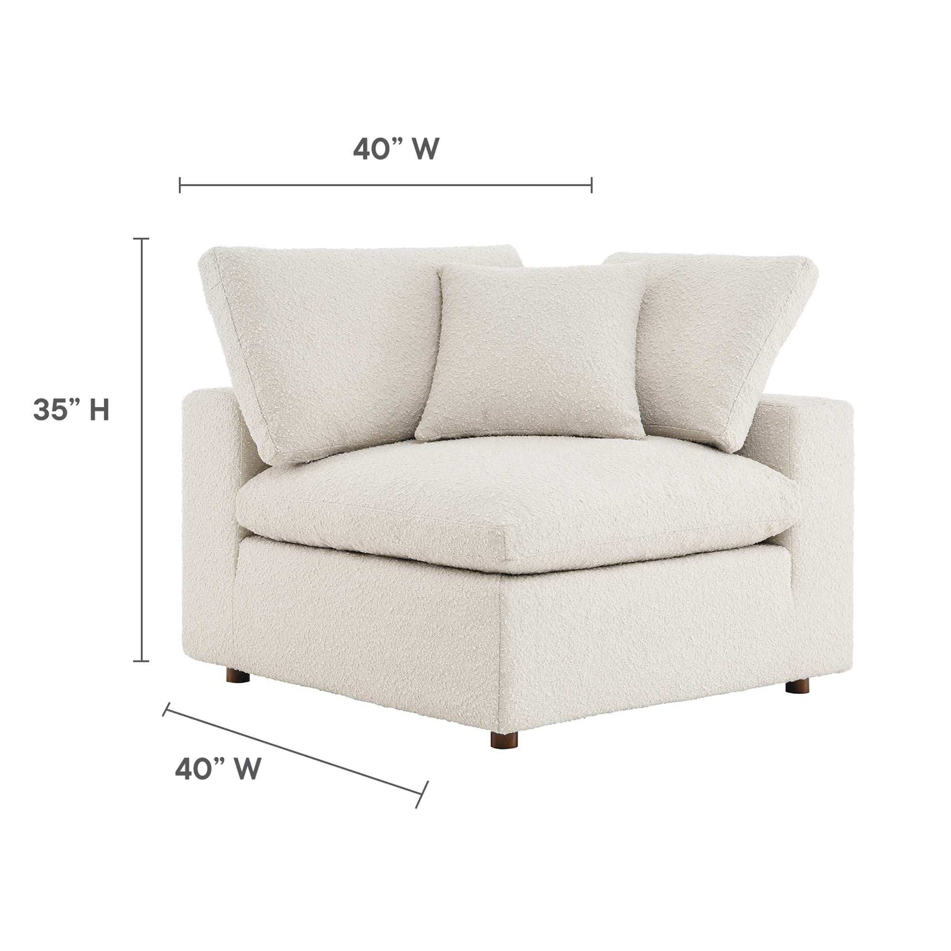 Commix Down Filled Overstuffed Boucle Fabric Corner Chair by Modway - Best Buy Furniture