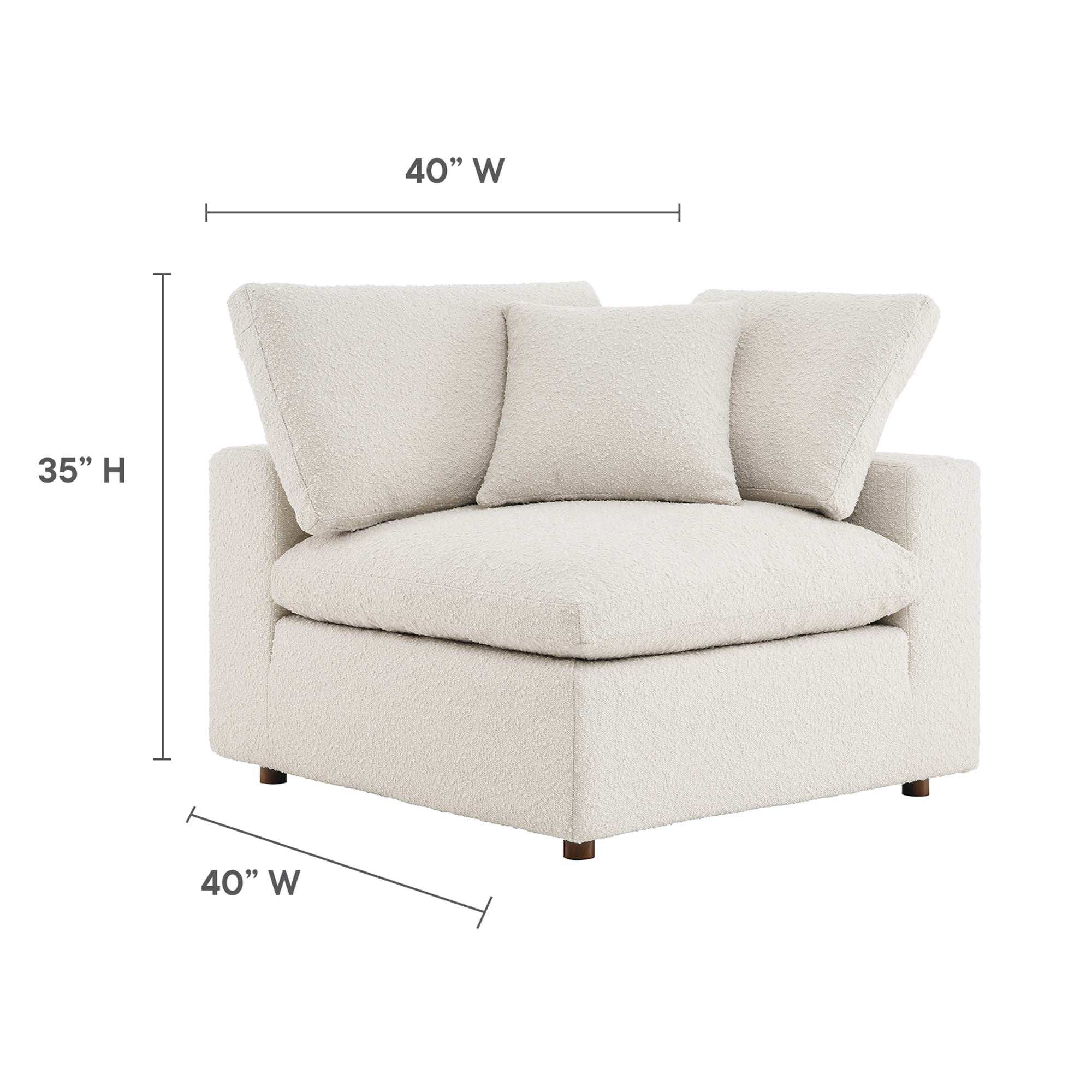 Commix Down Filled Overstuffed Boucle Fabric Corner Chair by Modway - Best Buy Furniture
