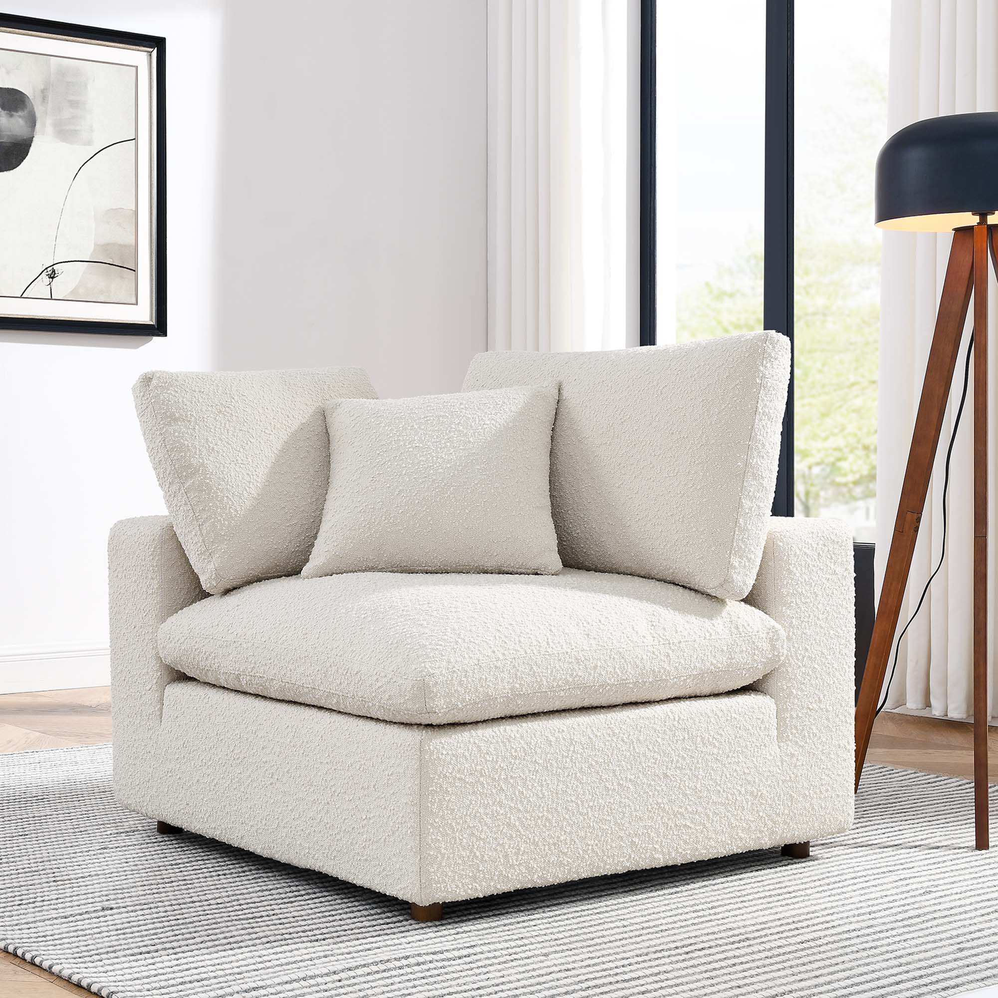Commix Down Filled Overstuffed Boucle Fabric Corner Chair by Modway - Best Buy Furniture