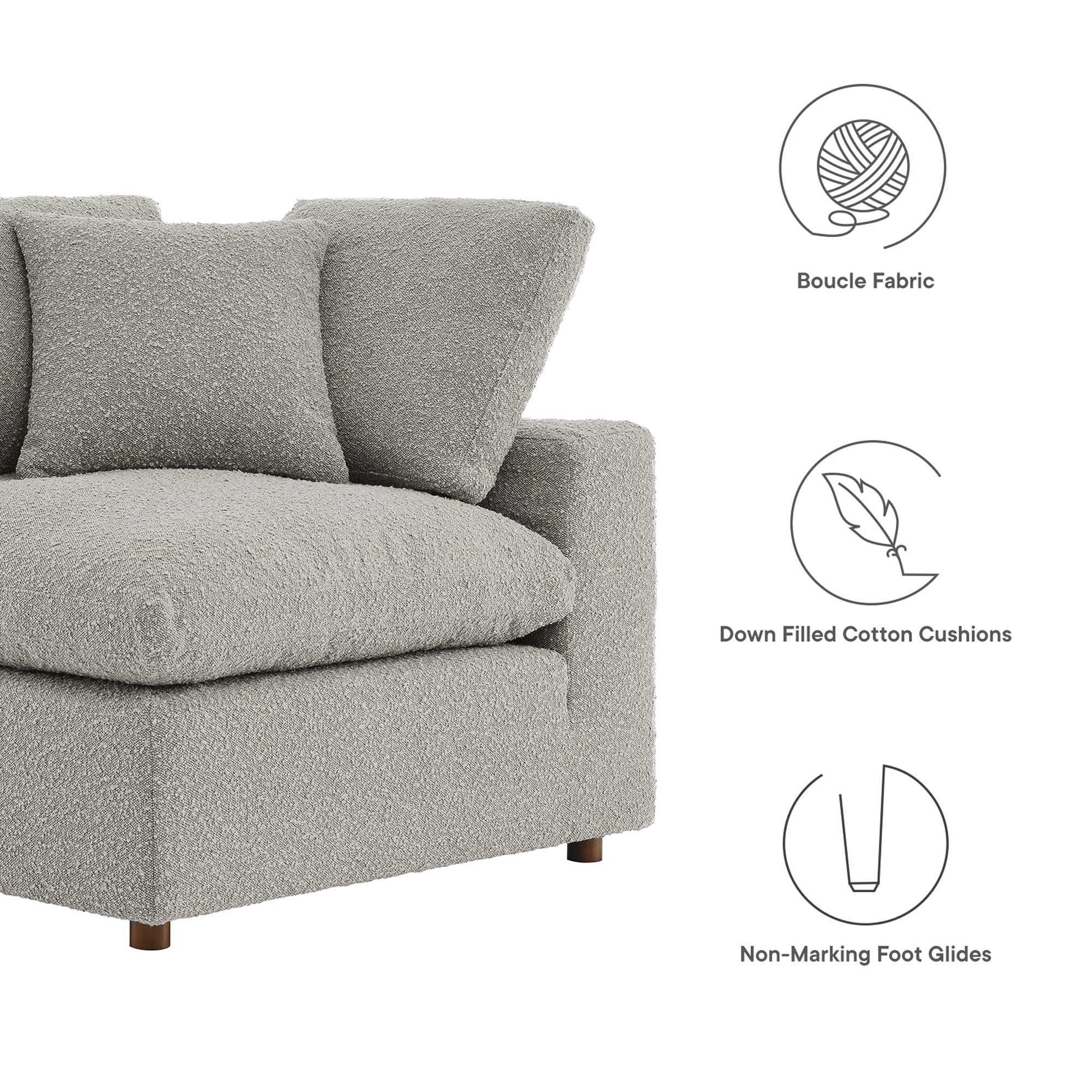 Commix Down Filled Overstuffed Boucle Fabric Corner Chair by Modway - Best Buy Furniture