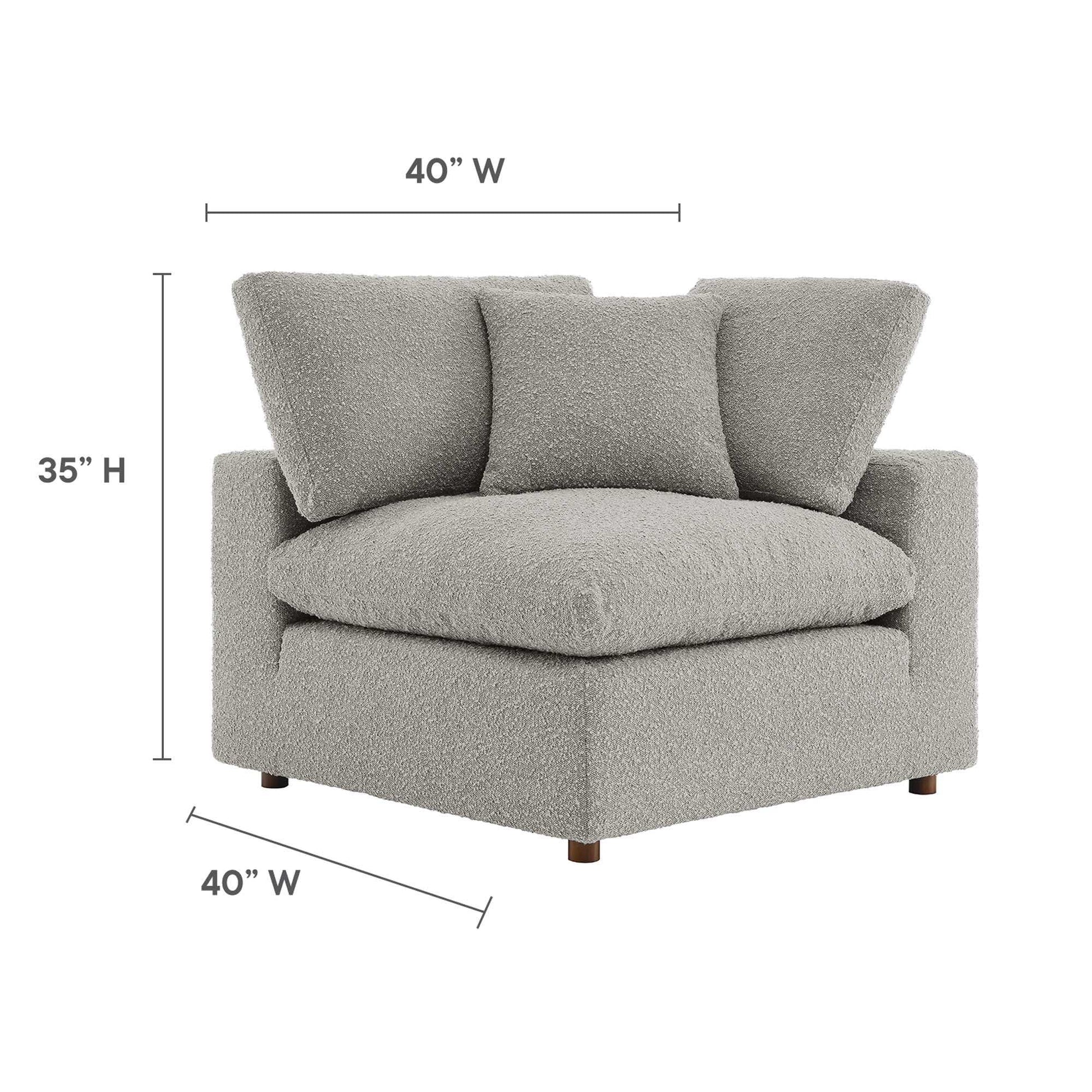 Commix Down Filled Overstuffed Boucle Fabric Corner Chair by Modway - Best Buy Furniture