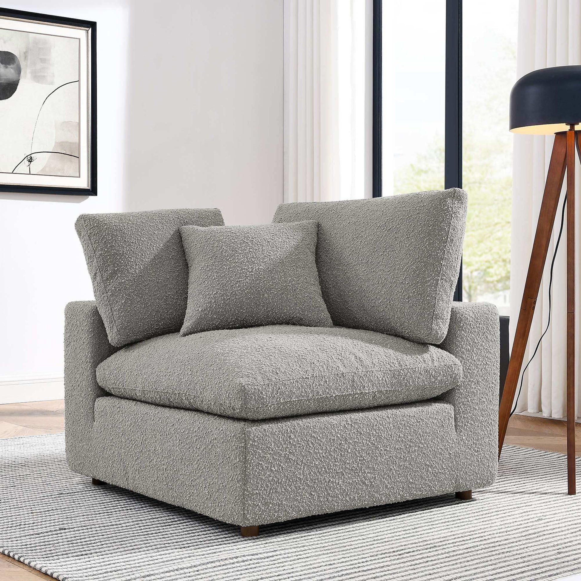 Commix Down Filled Overstuffed Boucle Fabric Corner Chair by Modway - Best Buy Furniture