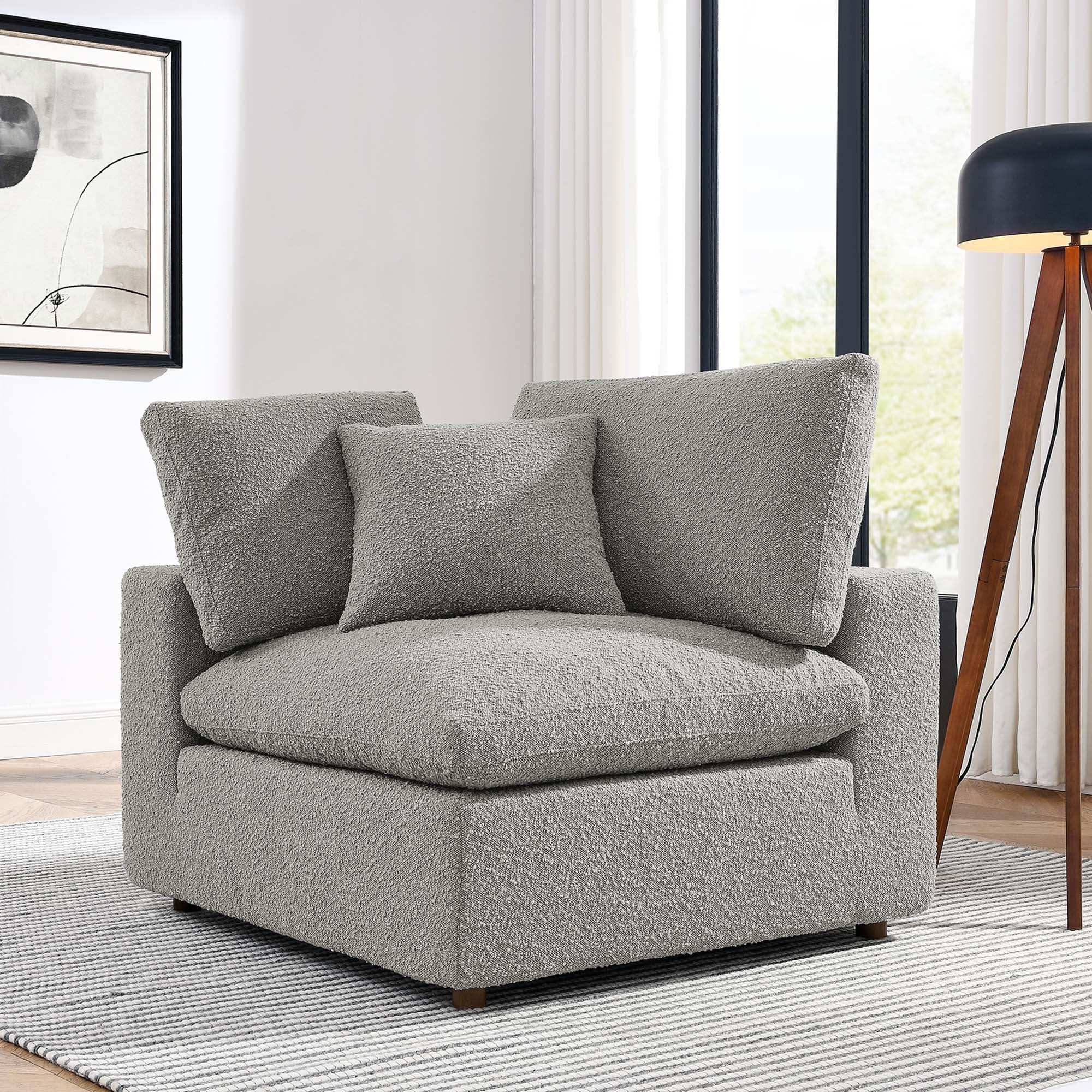 Commix Down Filled Overstuffed Boucle Fabric Corner Chair by Modway - Best Buy Furniture