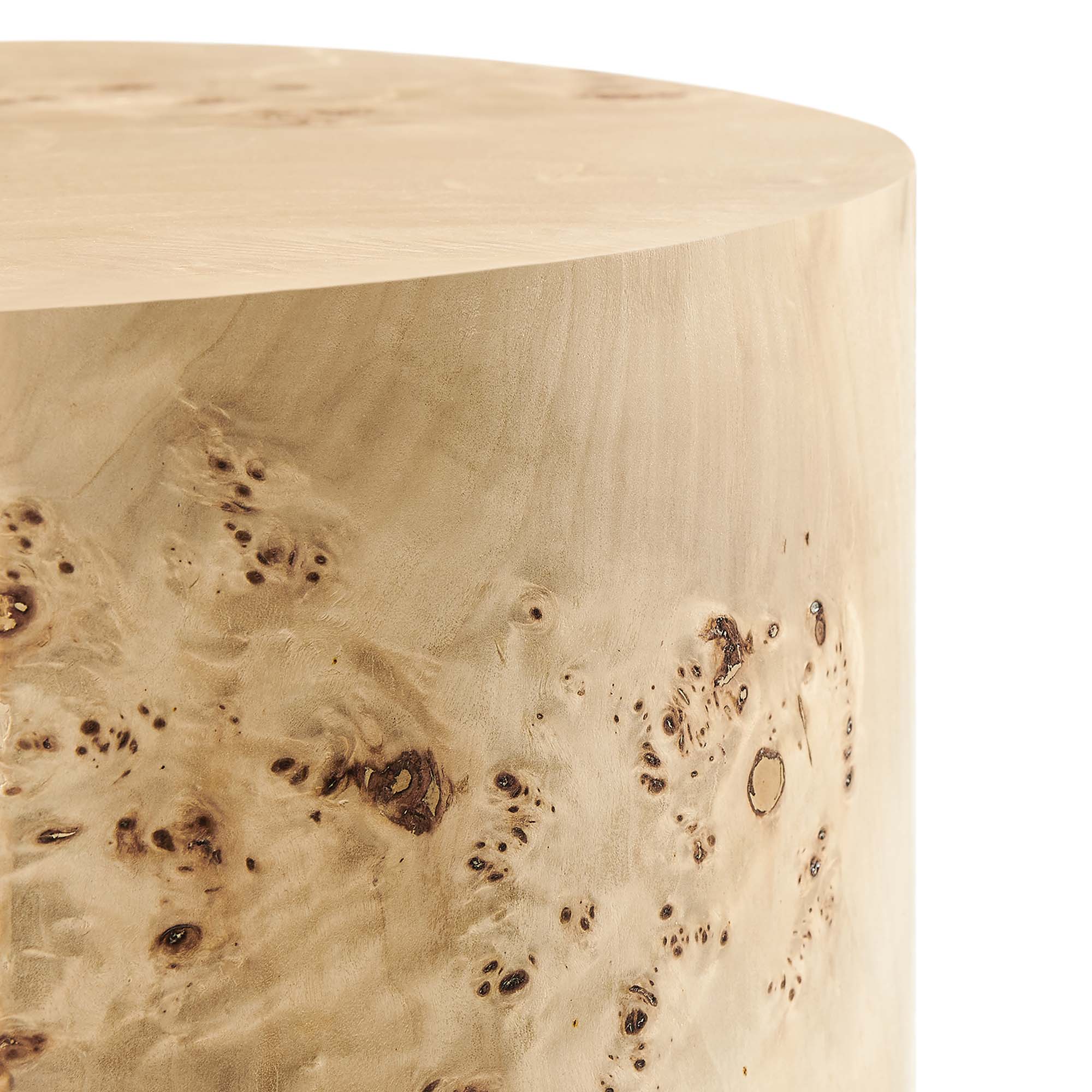 Cosmos 16" Round Burl Wood Side Table by Modway - Best Buy Furniture