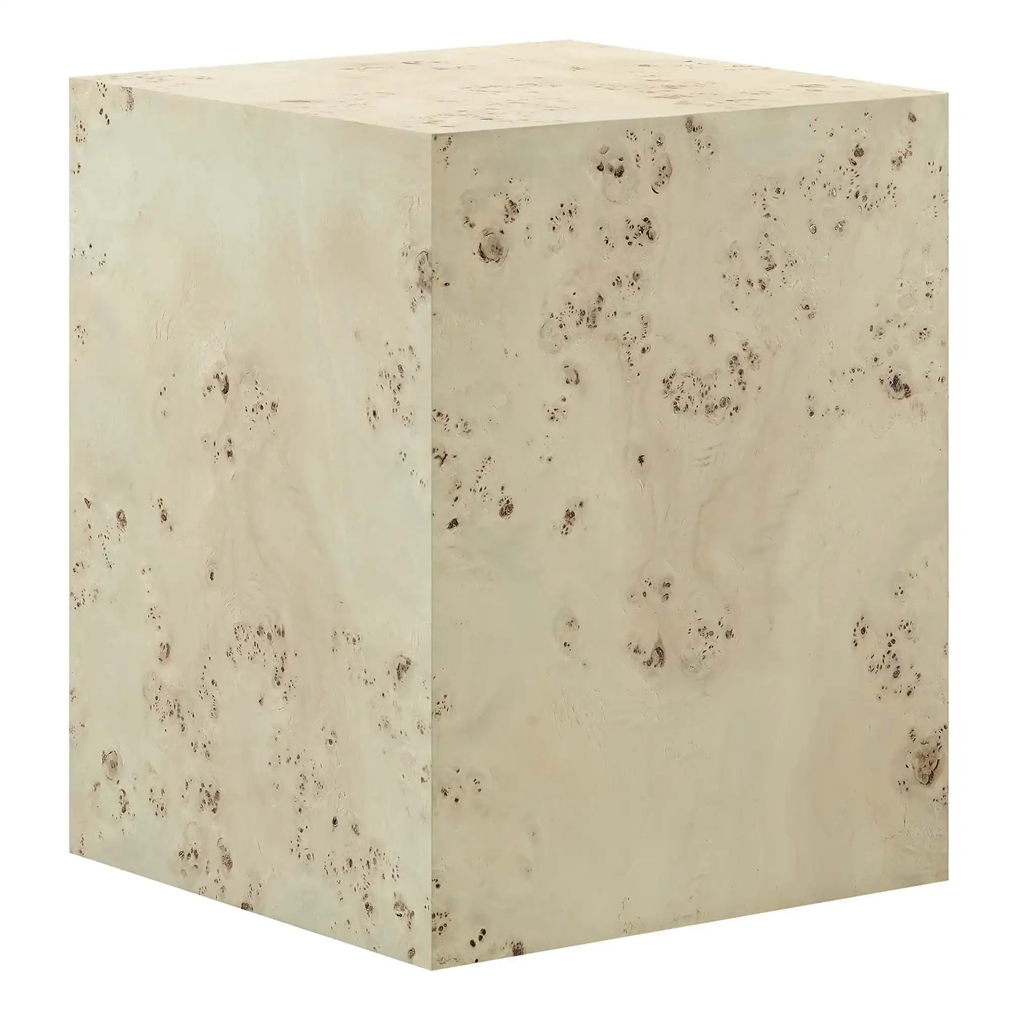 Cosmos 16" Square Burl Wood Side Table by Modway - Best Buy Furniture