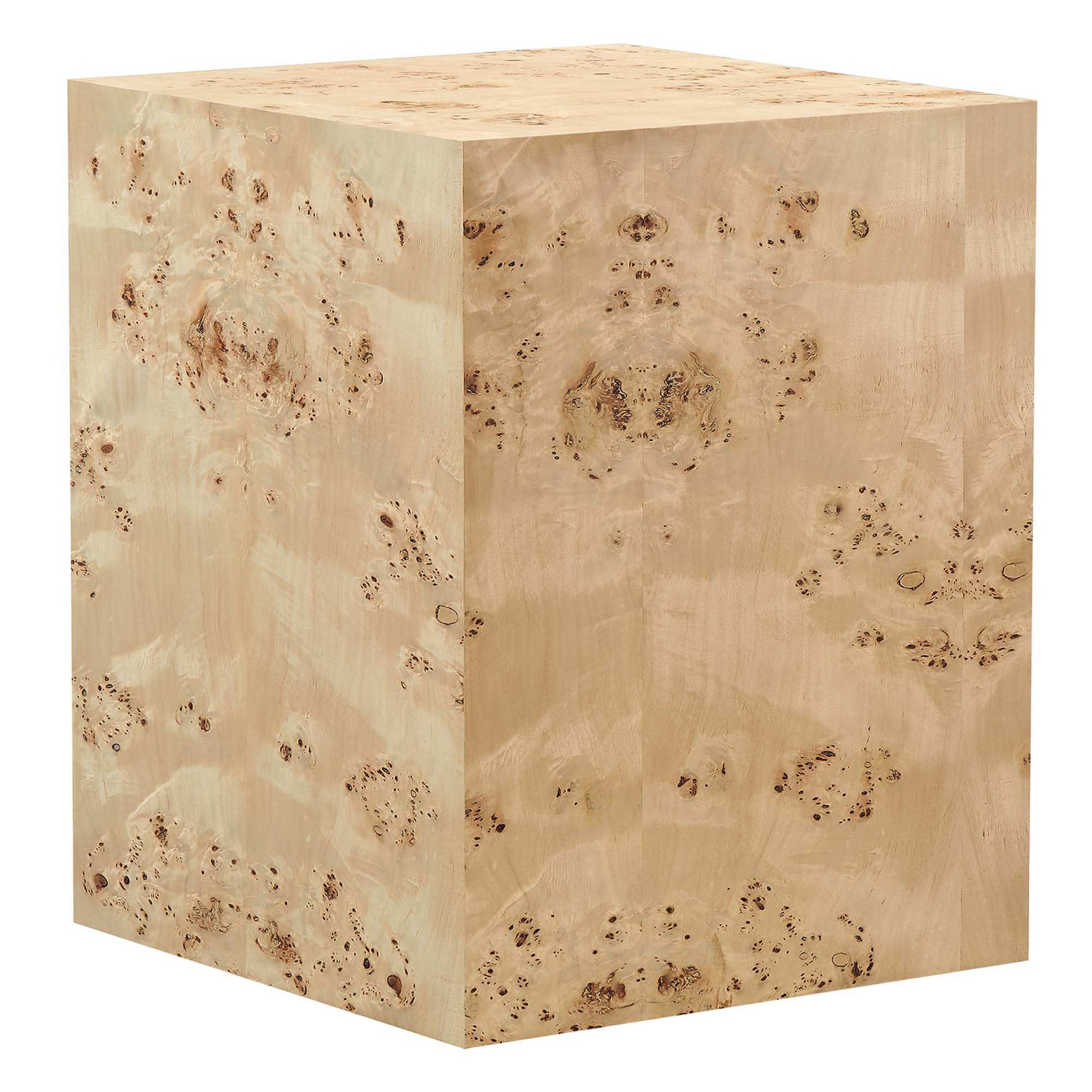 Cosmos 16" Square Burl Wood Side Table by Modway - Best Buy Furniture