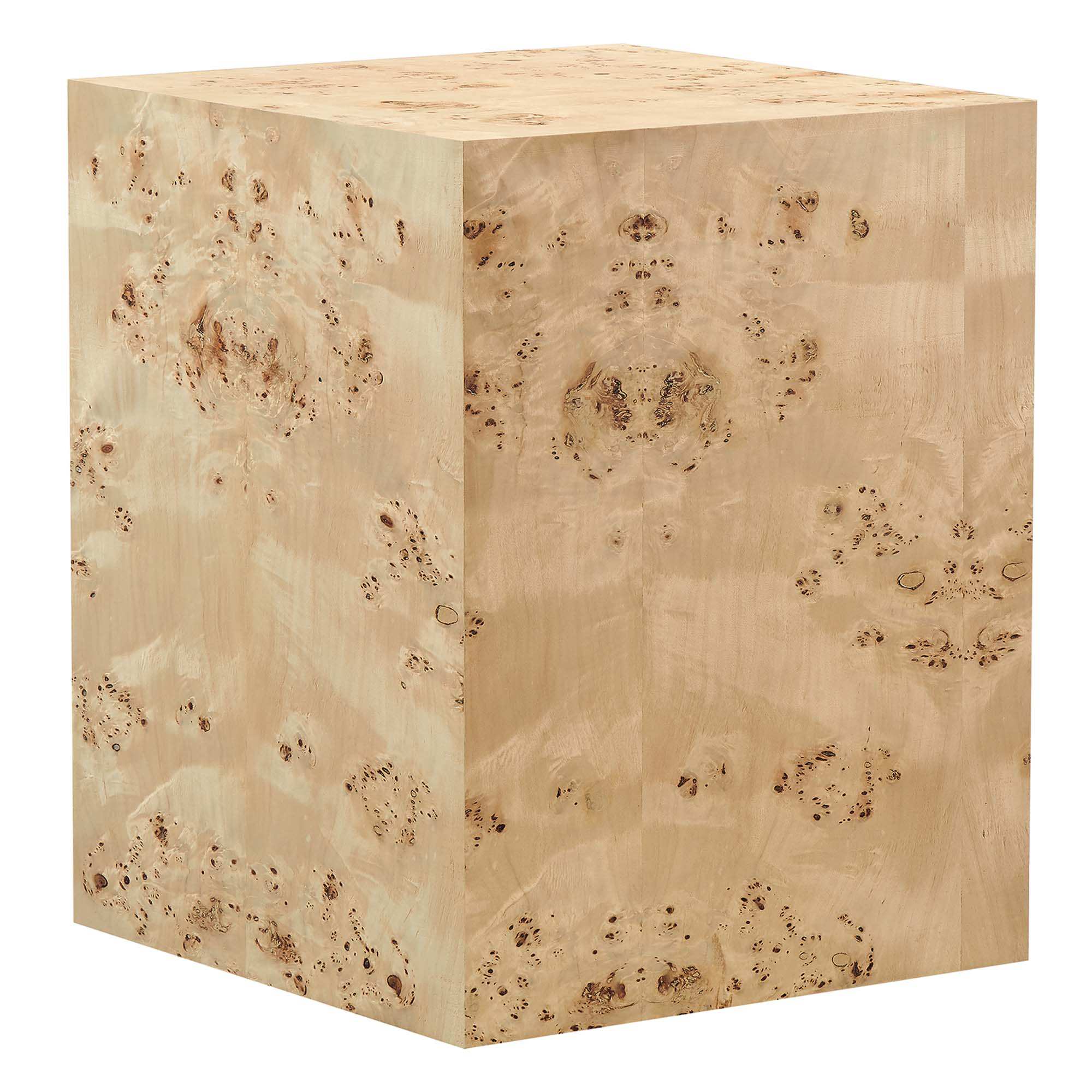 Cosmos 16" Square Burl Wood Side Table by Modway - Best Buy Furniture