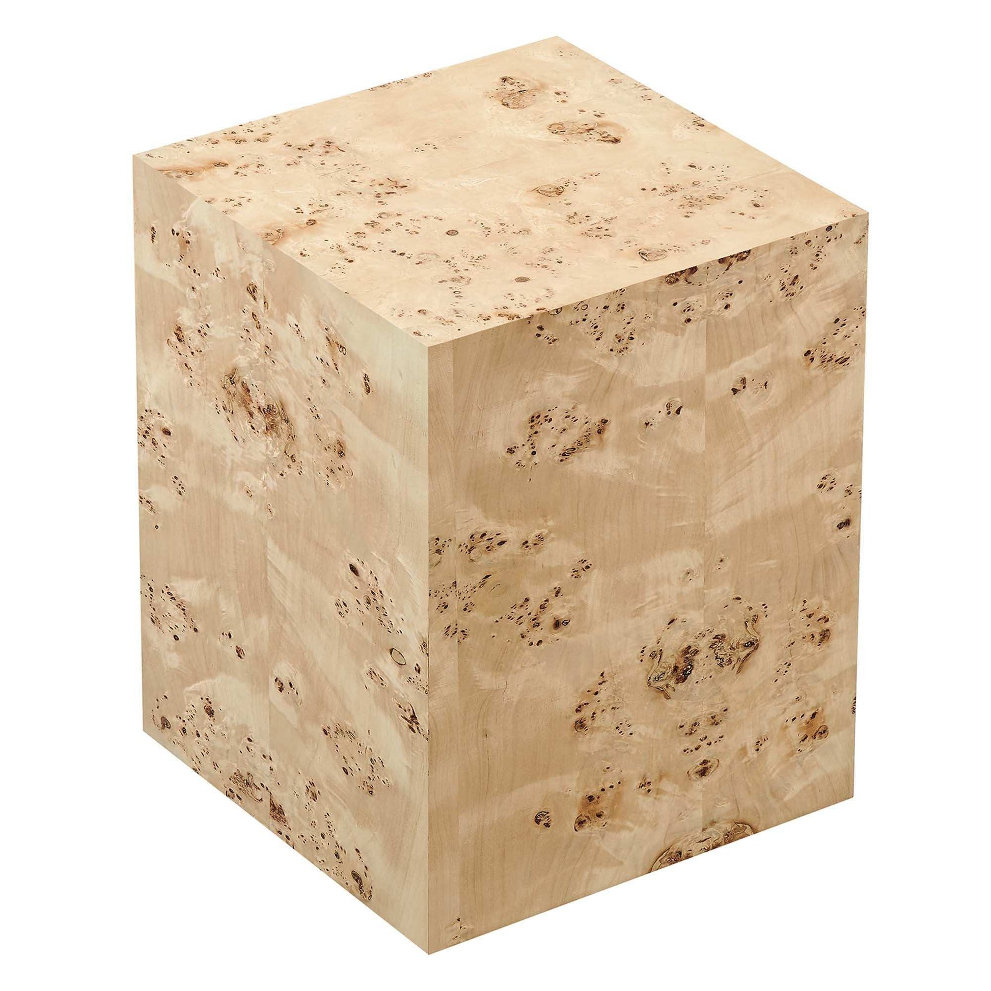 Cosmos 16" Square Burl Wood Side Table by Modway - Best Buy Furniture