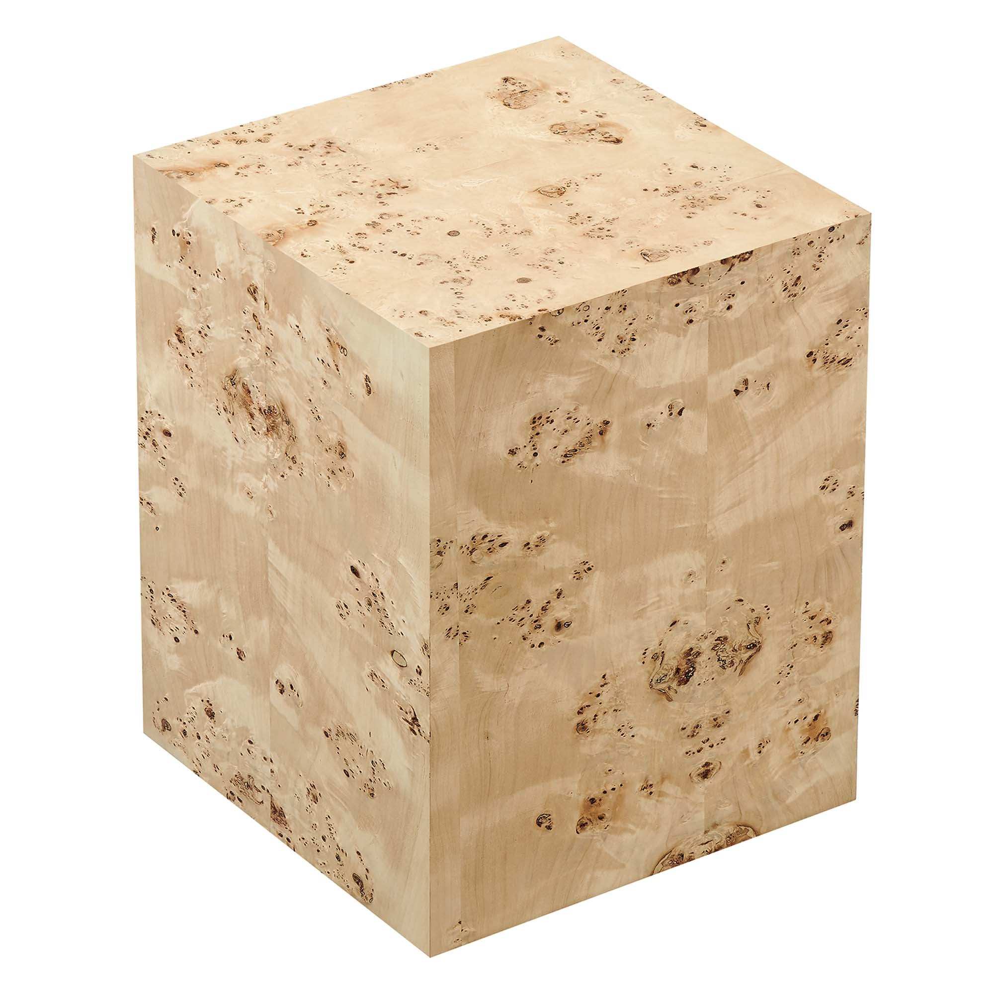 Cosmos 16" Square Burl Wood Side Table by Modway - Best Buy Furniture