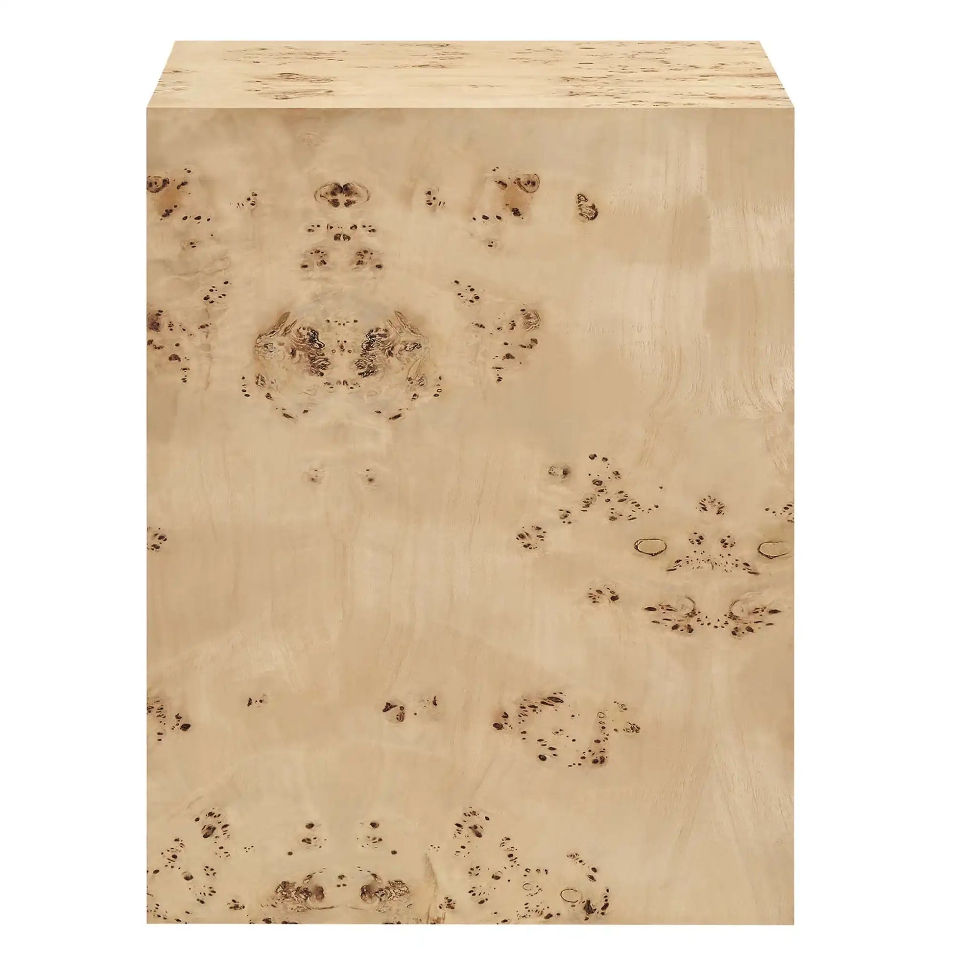 Cosmos 16" Square Burl Wood Side Table by Modway - Best Buy Furniture
