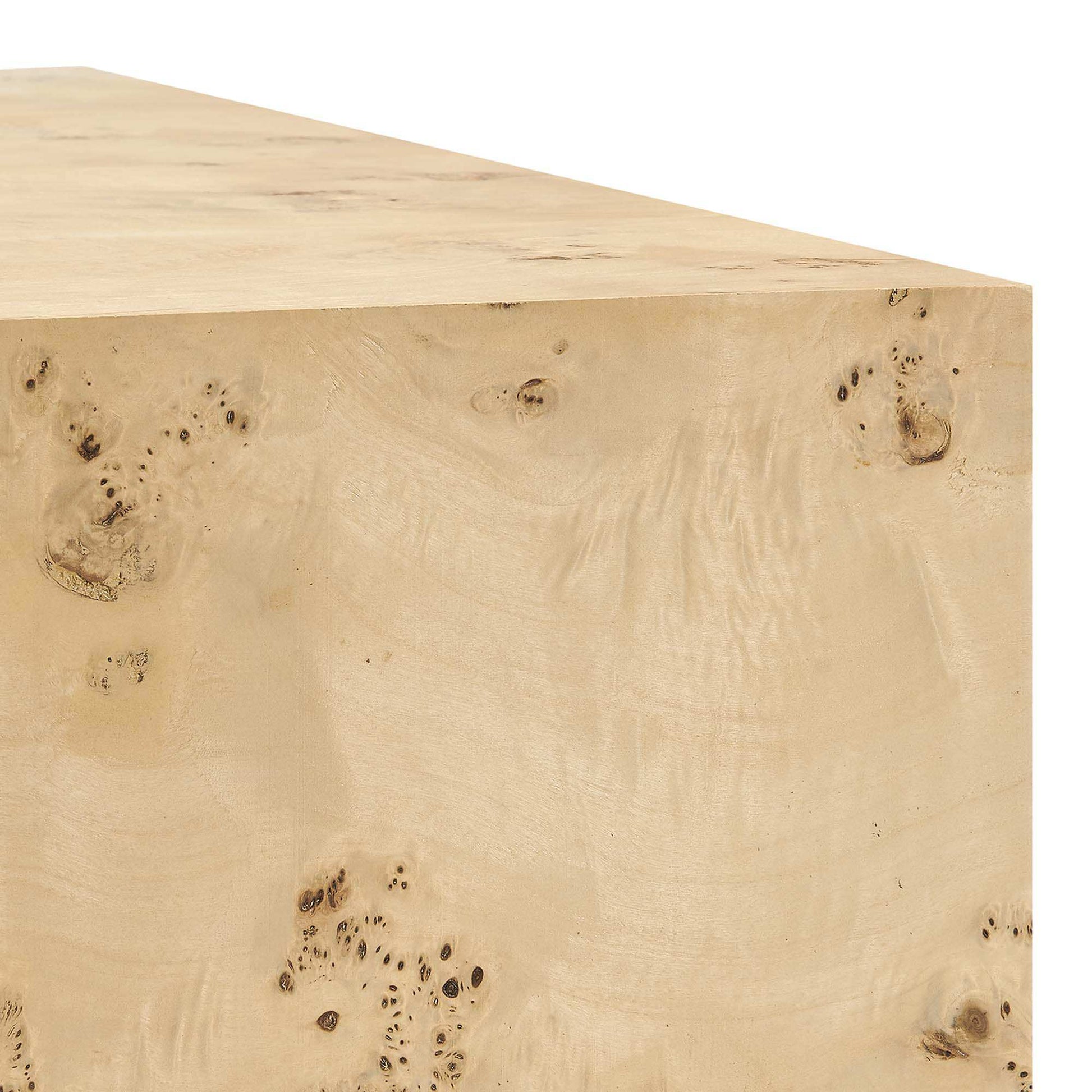 Cosmos 16" Square Burl Wood Side Table by Modway - Best Buy Furniture