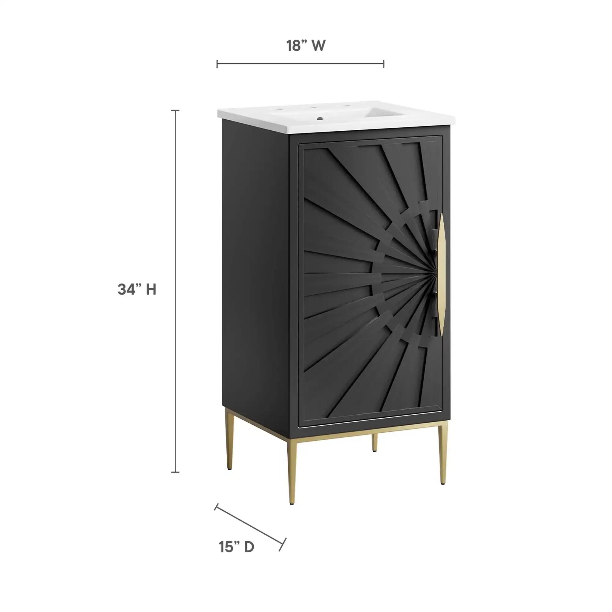 Awaken 18" Bathroom Vanity by Modway - Best Buy Furniture