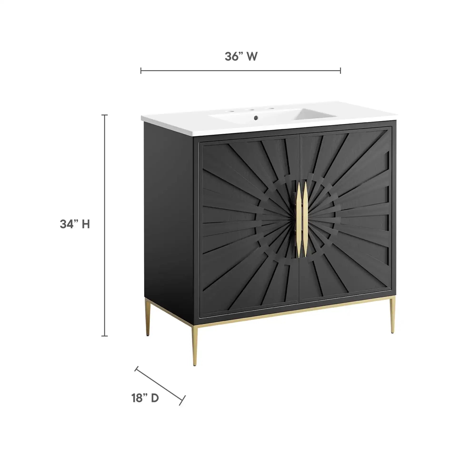 Awaken 36" Bathroom Vanity by Modway - Best Buy Furniture