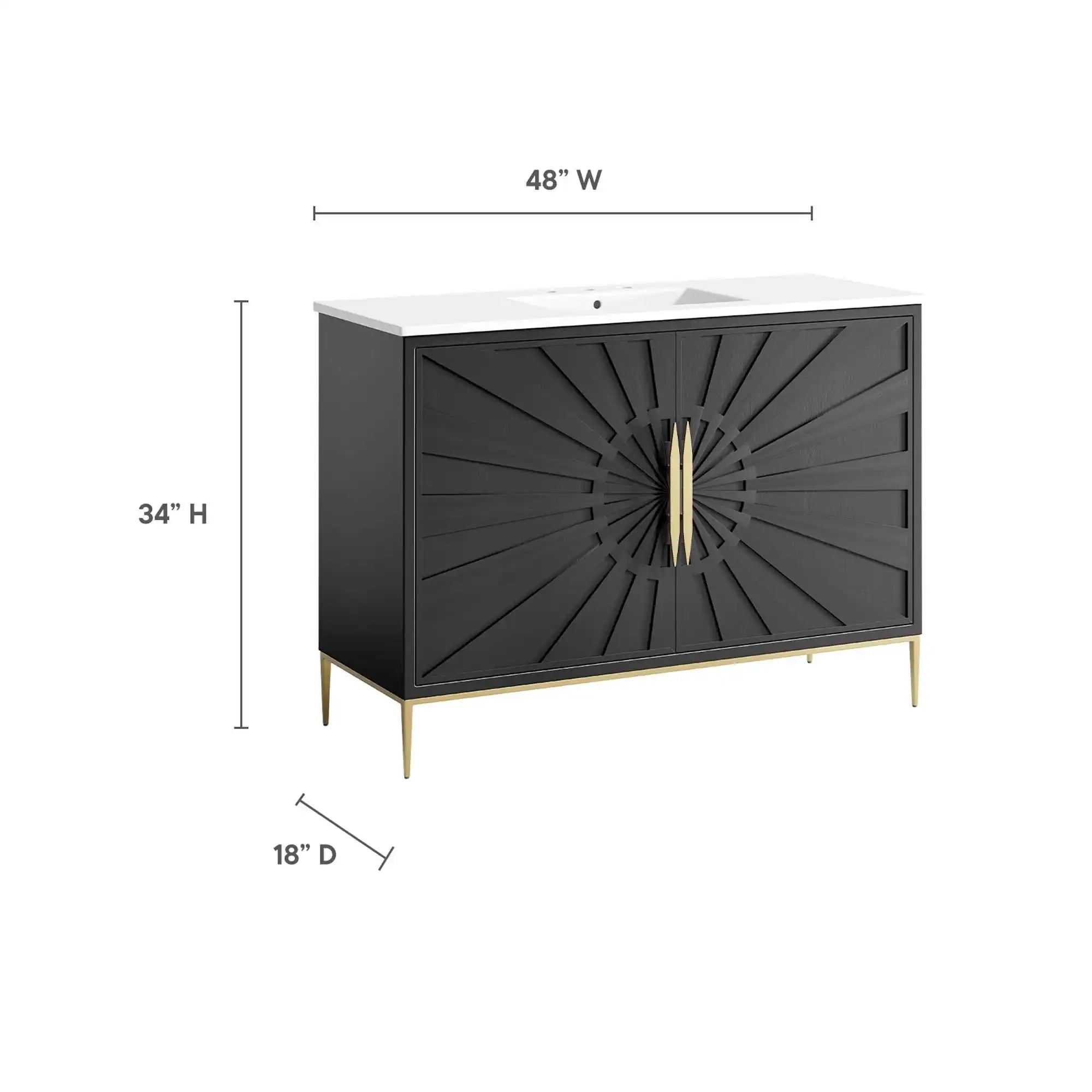 Awaken 48" Bathroom Vanity by Modway - Best Buy Furniture