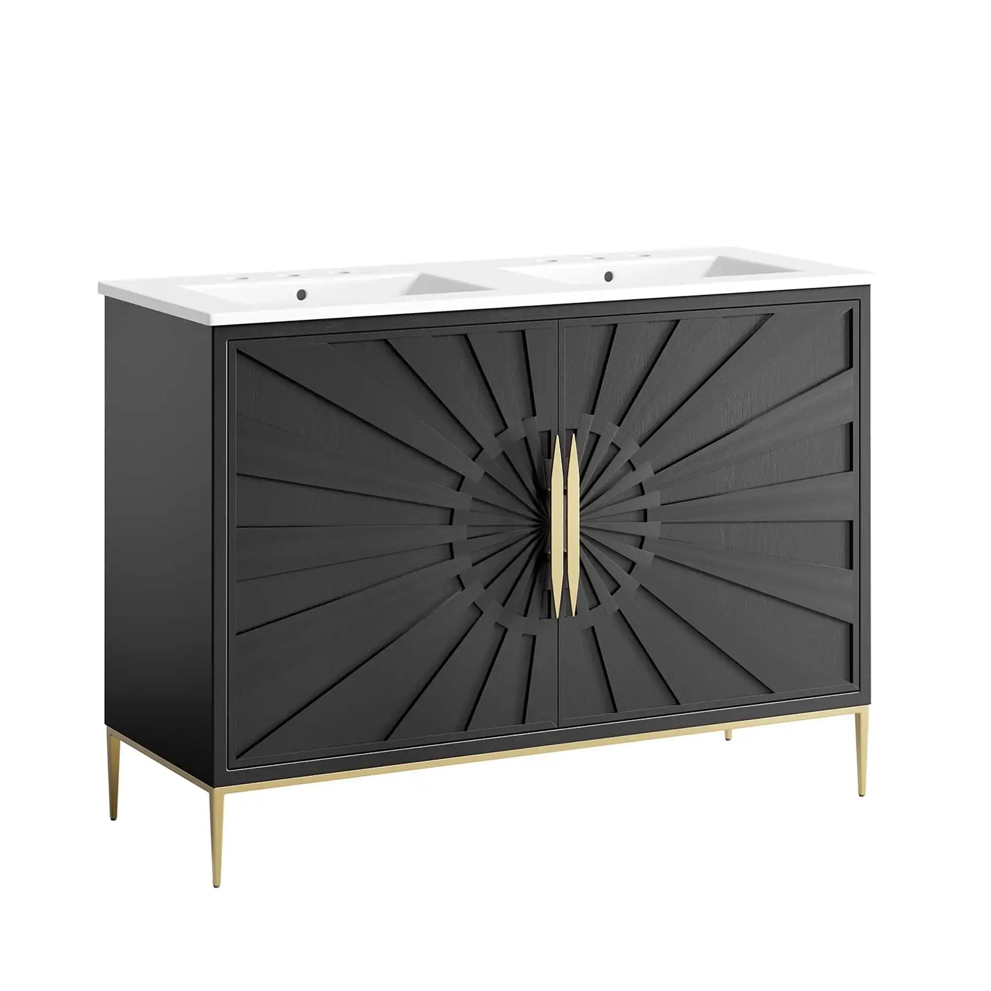 Awaken 48" Double Sink Bathroom Vanity by Modway - Best Buy Furniture