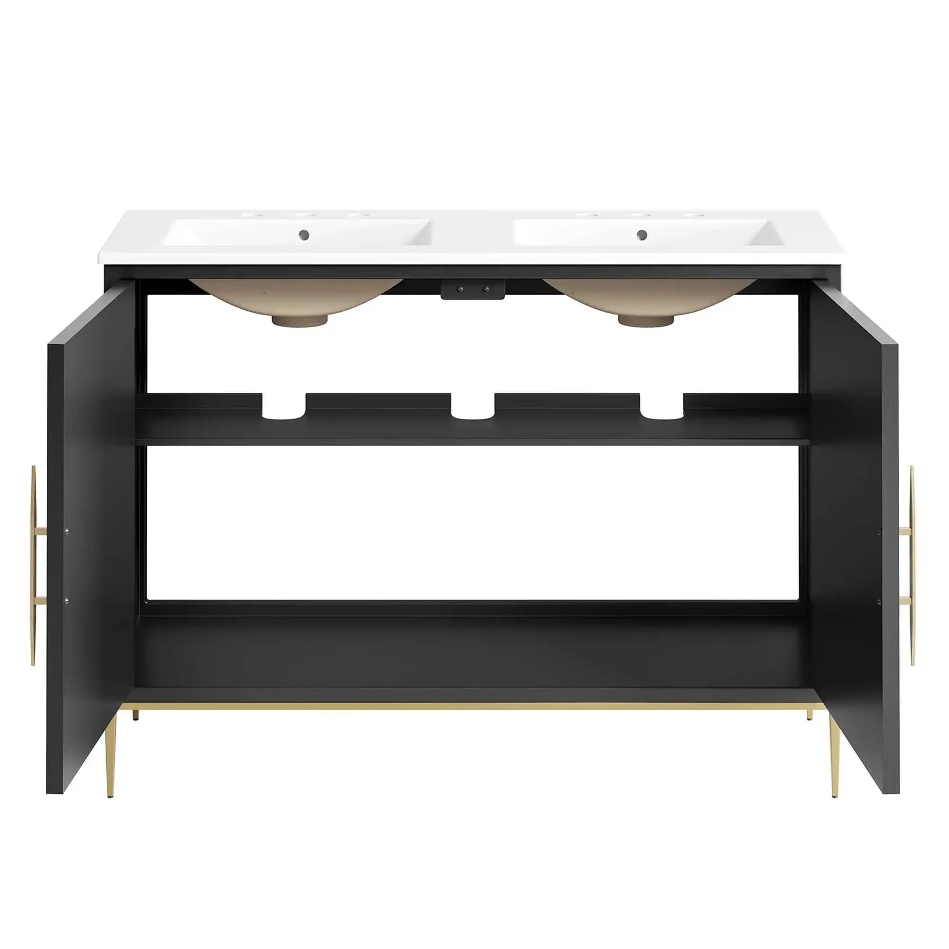 Awaken 48" Double Sink Bathroom Vanity by Modway - Best Buy Furniture