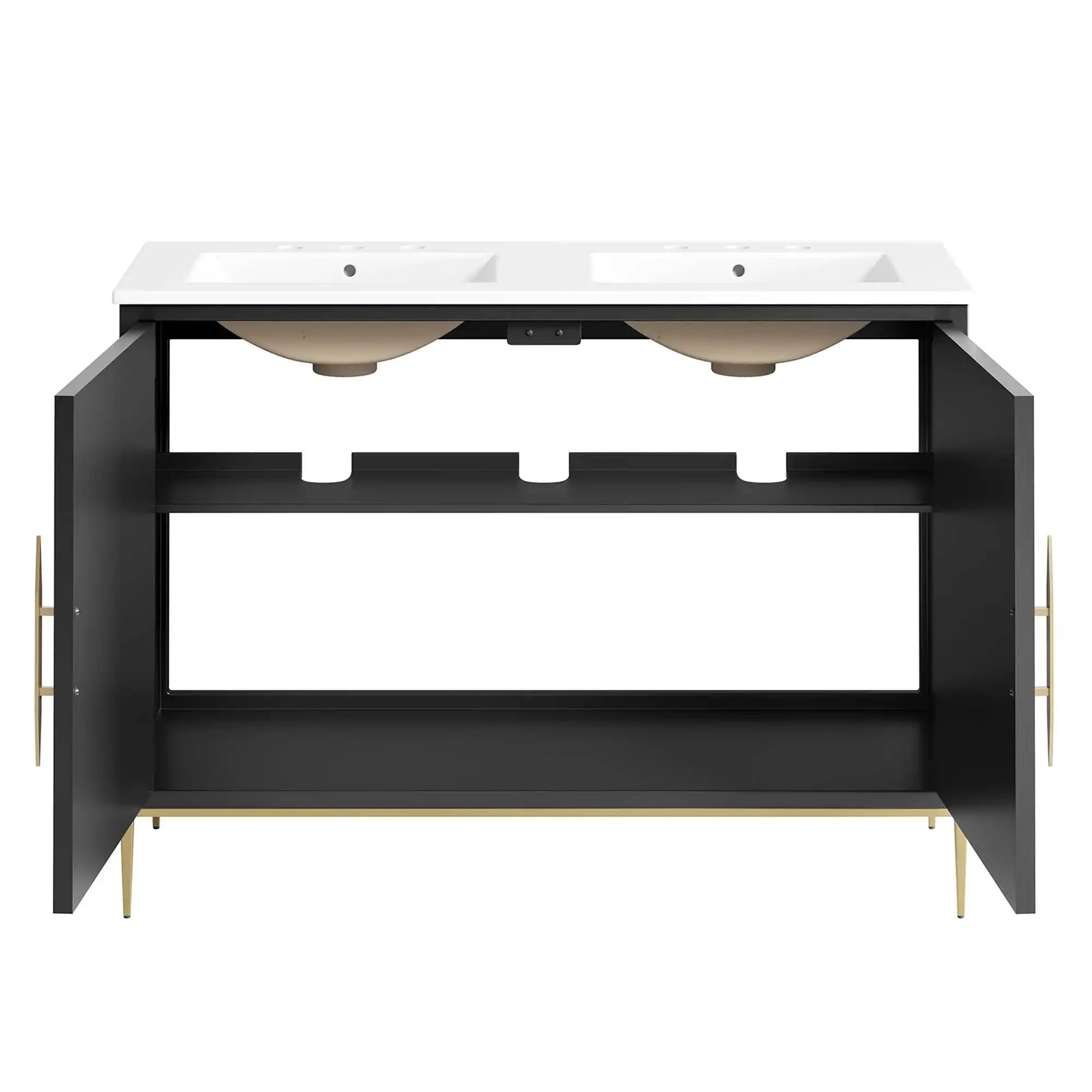 Awaken 48" Double Sink Bathroom Vanity by Modway - Best Buy Furniture