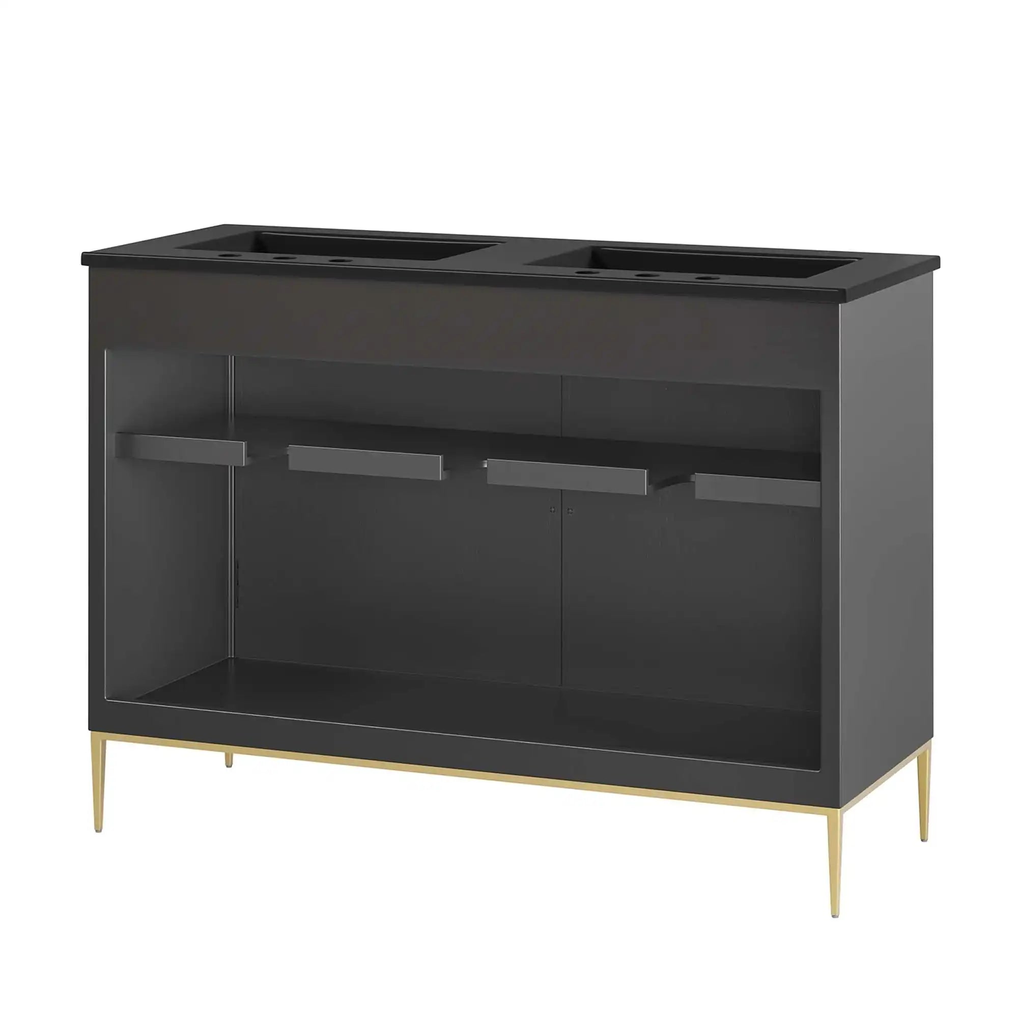 Awaken 48" Double Sink Bathroom Vanity by Modway - Best Buy Furniture