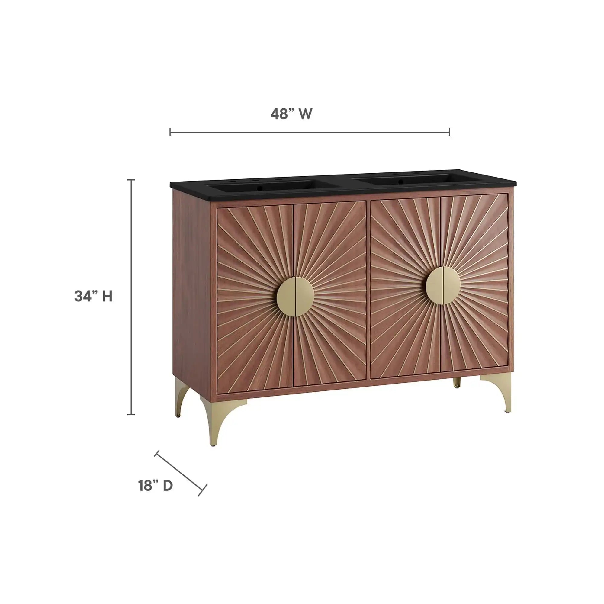 Daylight 48" Double Sink Bathroom Vanity by Modway - Best Buy Furniture