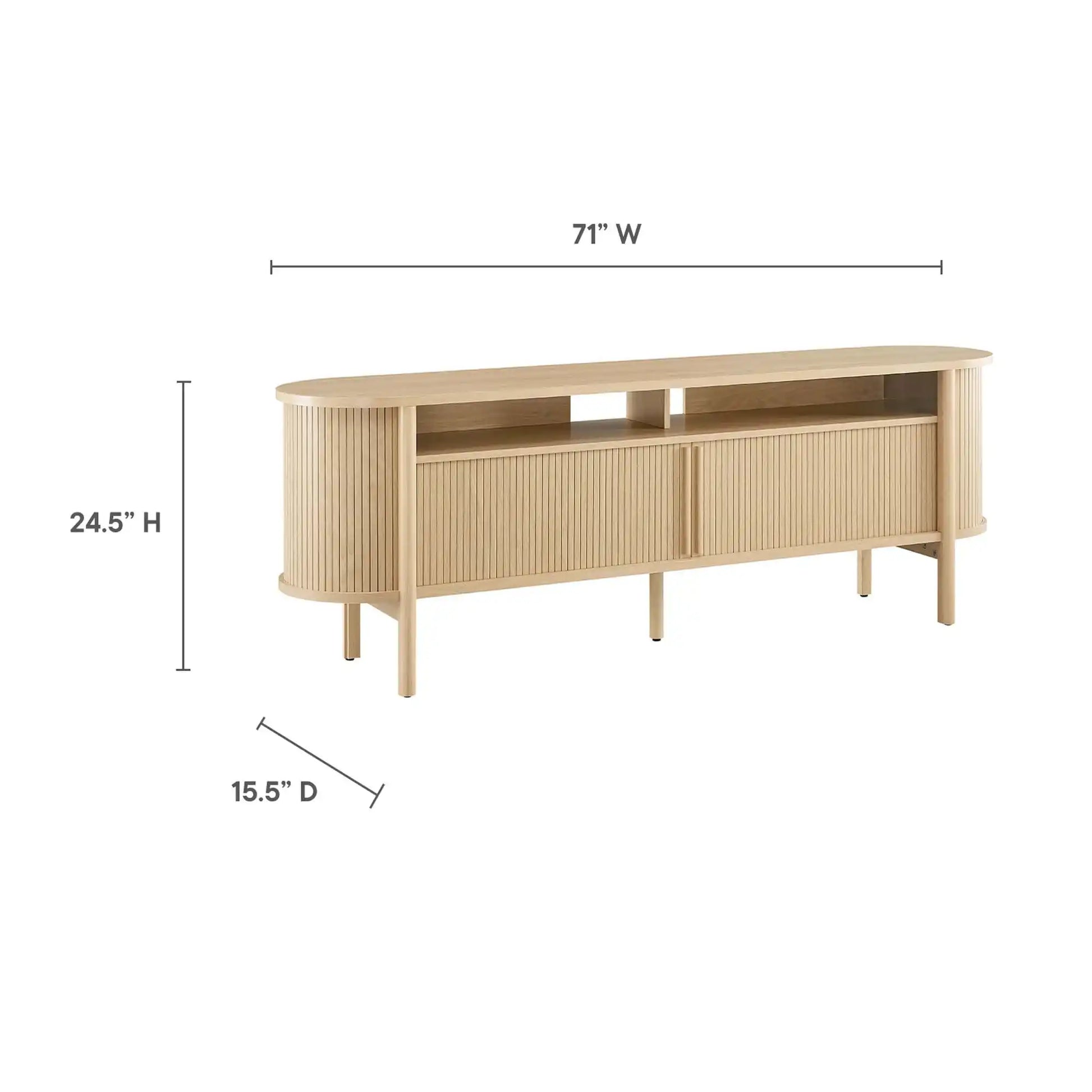 Cadence 71" Curved TV Stand by Modway - Best Buy Furniture