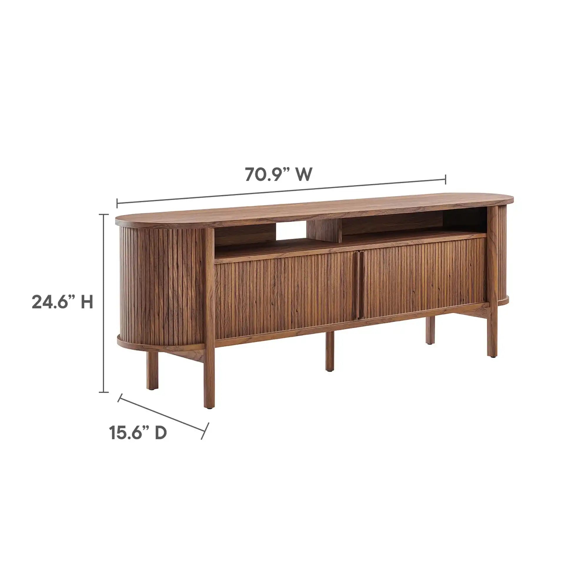 Cadence 71" Curved TV Stand by Modway - Best Buy Furniture